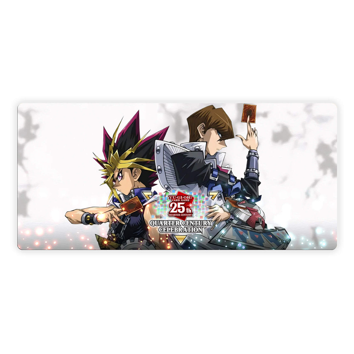 Elevate your gaming experience with LDB Duel featuring our exclusive 25th Anniversary Tin: Dueling Mirrors mouse pad! Crafted with a smooth cloth surface for unparalleled mouse accuracy and a non-slip rubber base for rock-solid stability, this 35x16-inch masterpiece combines stunning design with top-tier functionality. And with its machine-washable build, keeping it clean is a breeze!Kaibacorp-yugioh-mtg-pokemon-custom-artwork-premium-durable-rubber-ldb-duel