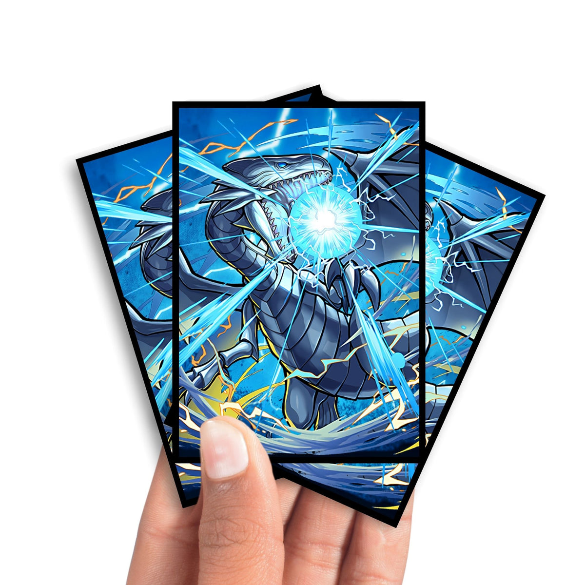 Blue-Eyes White Dragon Card Sleeves Standard Size (Holographic) / White / 125 Sleeves
