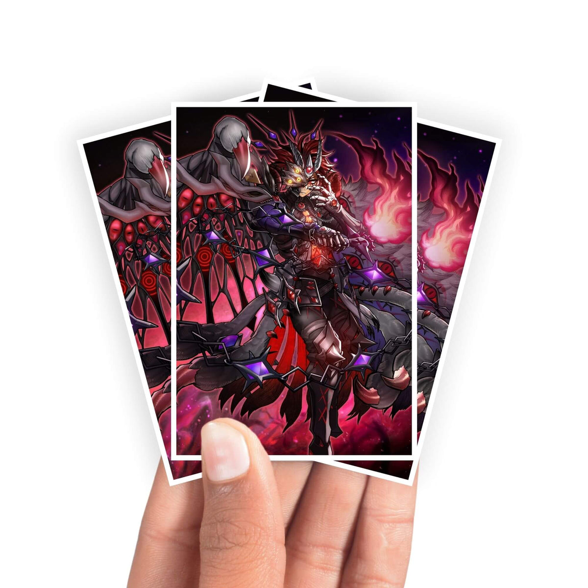 Protect and enhance your cards with our clean and crisp white border card sleeves. Featuring a minimalist design that complements any artwork, these sleeves offer a bright, timeless look. From LDB Duel. Printed with our exclusive Aluber the Jester Despia design for a fresh and premium finish. Branded-Lost-yugioh-mtg-pokemon-card-protection-standard-japanese-dragon-shield-LDB-Duel-white