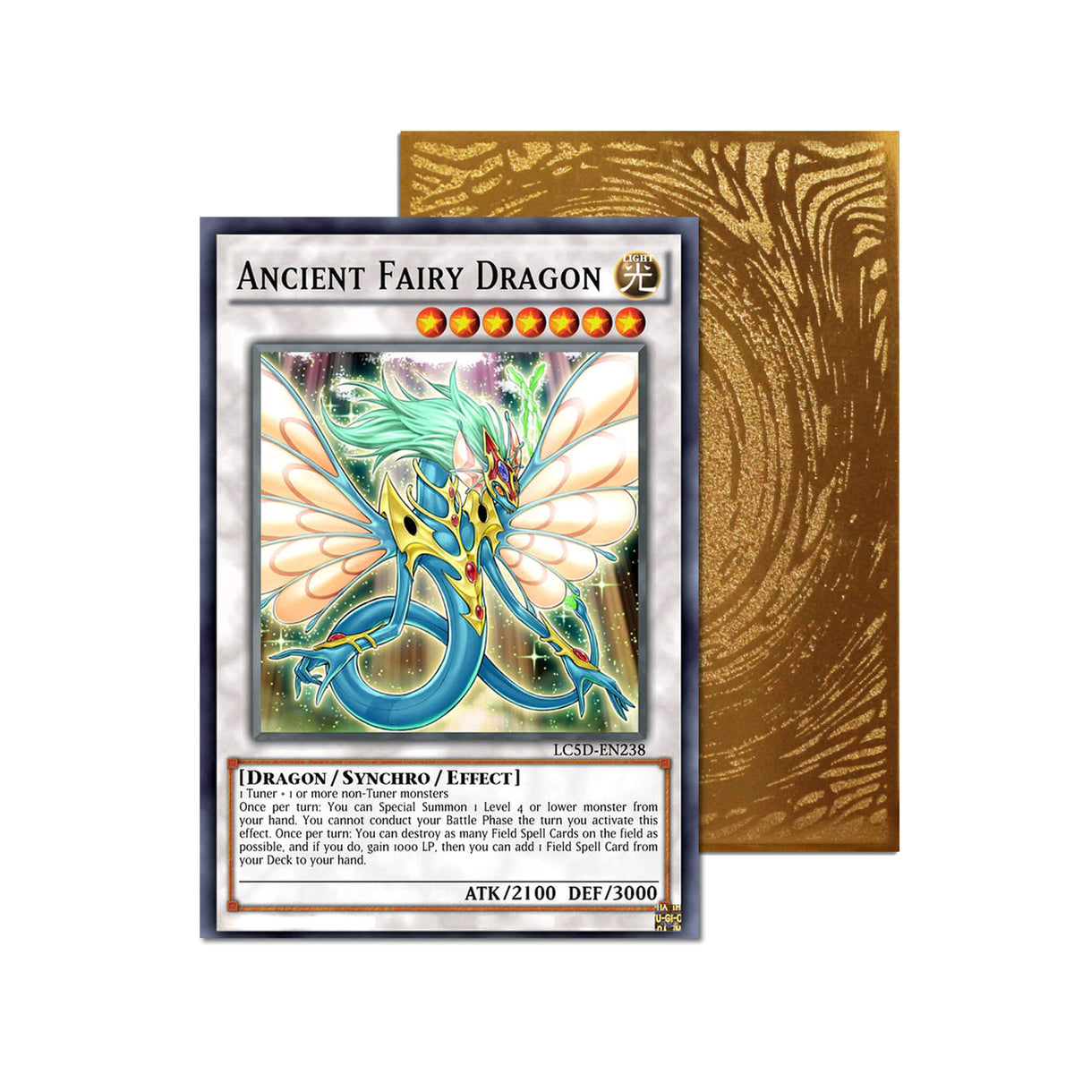 Level up your game with our custom-printed metal orica cards, featuring exclusive Ancient Fairy Dragon artwork in gold metal. Durable, scratch-resistant, and embossed with the iconic Yu-Gi-Oh! card back, these slim orica cards fit perfectly in card sleeves. Ancient-Forest-yugioh-mtg-pokemon-metal-card-embossed-design-custom-artwork-duel-accessories-ldb-duel