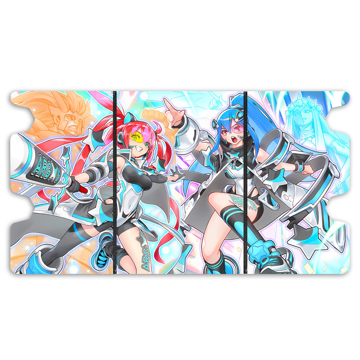 Here is the Full Lid Design of the Argostars Mach 3 Black Deck Box. Adrastus-yugioh-custom-art-leather-durable-LDB-Duel
