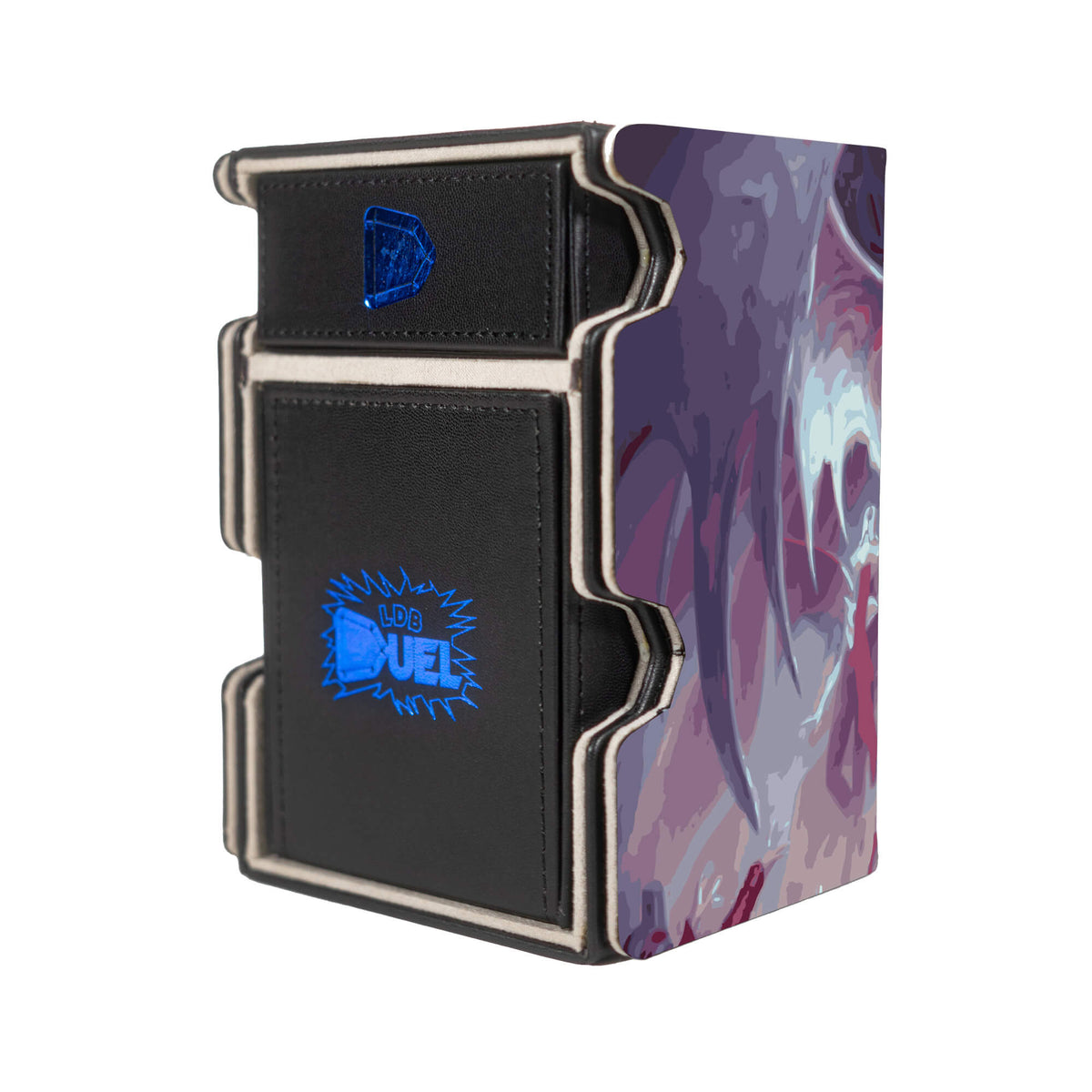 Here is the Right View of the Atraxa, Grand Unifier Mach 3 Black Deck Box. Legendary-Creature-mtg-deck-tray-dice-tray-LDB-Duel