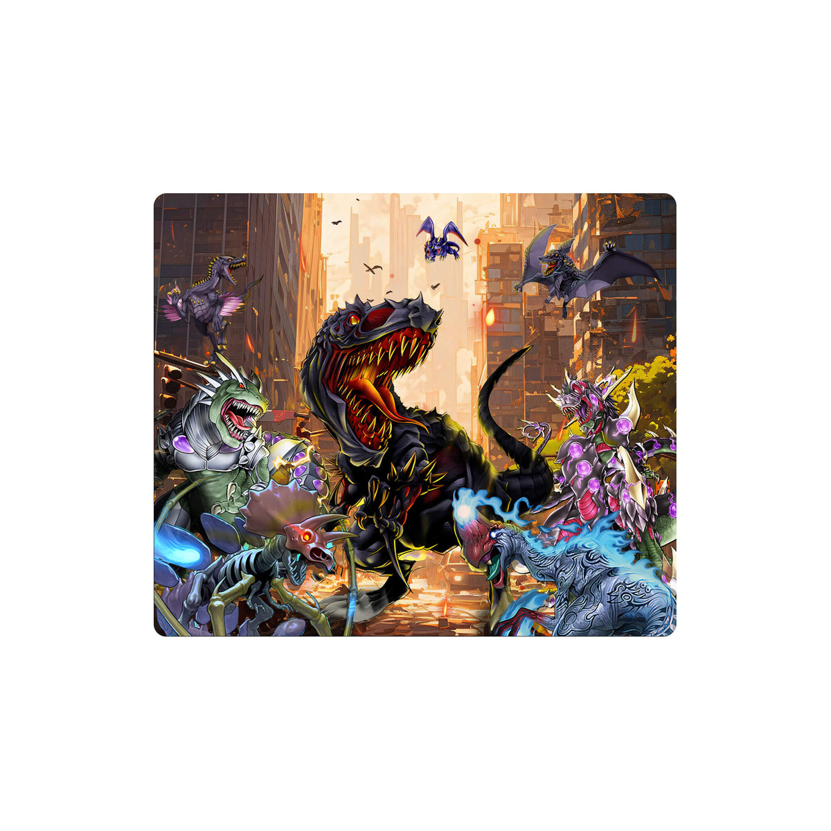 Enhance your gaming setup with our exclusive artwork Black Tyranno mouse pad! Featuring a soft cloth surface for precise mouse tracking and a durable rubber base for a stable grip, this 10x8.5 inch mouse pad is the perfect blend of style and performance. Plus, it's machine washable for easy maintenance! Black-Stego-yugioh-mtg-pokemon-custom-artwork-premium-durable-rubber-ldb-duel