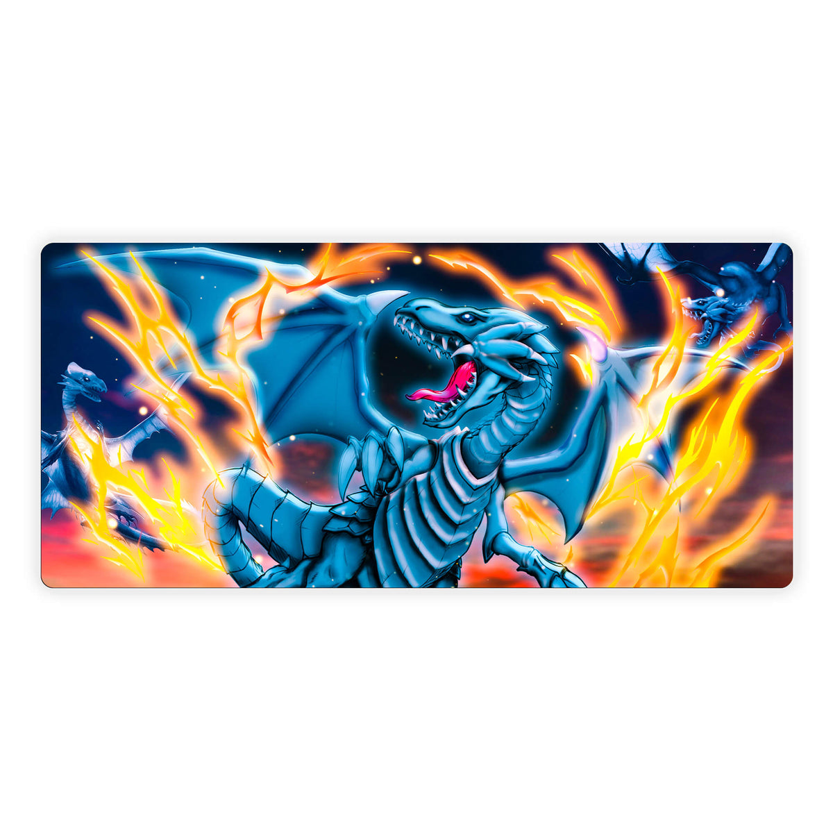 Elevate your gaming experience with LDB Duel featuring our exclusive Blue Dragons Lightning Burst Stream mouse pad! Crafted with a smooth cloth surface for unparalleled mouse accuracy and a non-slip rubber base for rock-solid stability, this 35x16-inch masterpiece combines stunning design with top-tier functionality. And with its machine-washable build, keeping it clean is a breeze!Kaibacorp-yugioh-mtg-pokemon-custom-artwork-premium-durable-rubber-ldb-duel