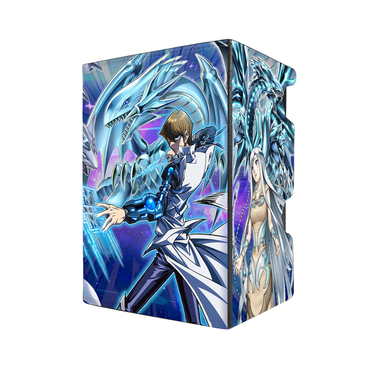 Kaiba's Blue Eyes White Dragons - Holds 100 Double Sleeved Cards
