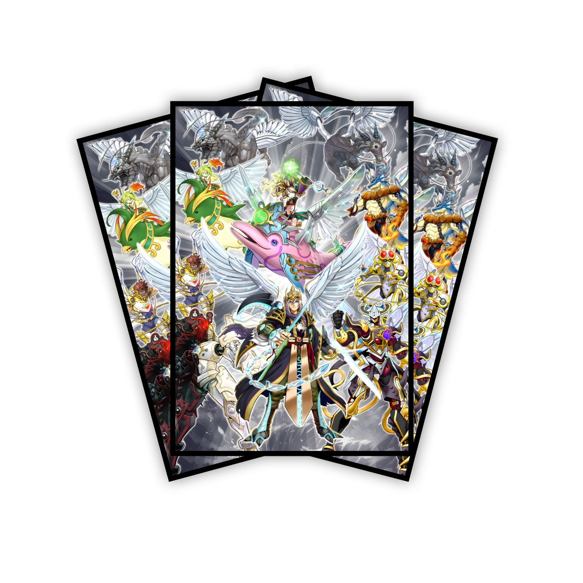 Enhance your cards with our elegant black border card sleeves, featuring a sleek, sophisticated design for a bold, modern aesthetic. From LDB Duel. Perfect for showcasing your collection, these sleeves are printed with our exclusive Chosen of Zefra design. Zefra-yugioh-mtg-pokemon-card-protection-standard-japanese-dragon-shield-LDB-Duel-black