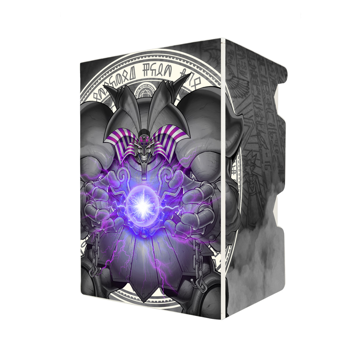 Here's another quality white deck box from LDB Duel featuring our exclusive Dark Exodia art. Fits all types of trading card games, including Pokémon, Yu-Gi-Oh! and Magic The Gathering. The perfect card holder for the TCG player safely holds up to 100 double-sleeved cards. EVEN in extra thick sleeves. Comes with a pull-out dice tray. Forbidden-Lord-ygo-magic-digimon-card_protector-gaming-accesories-LDB-Duel
