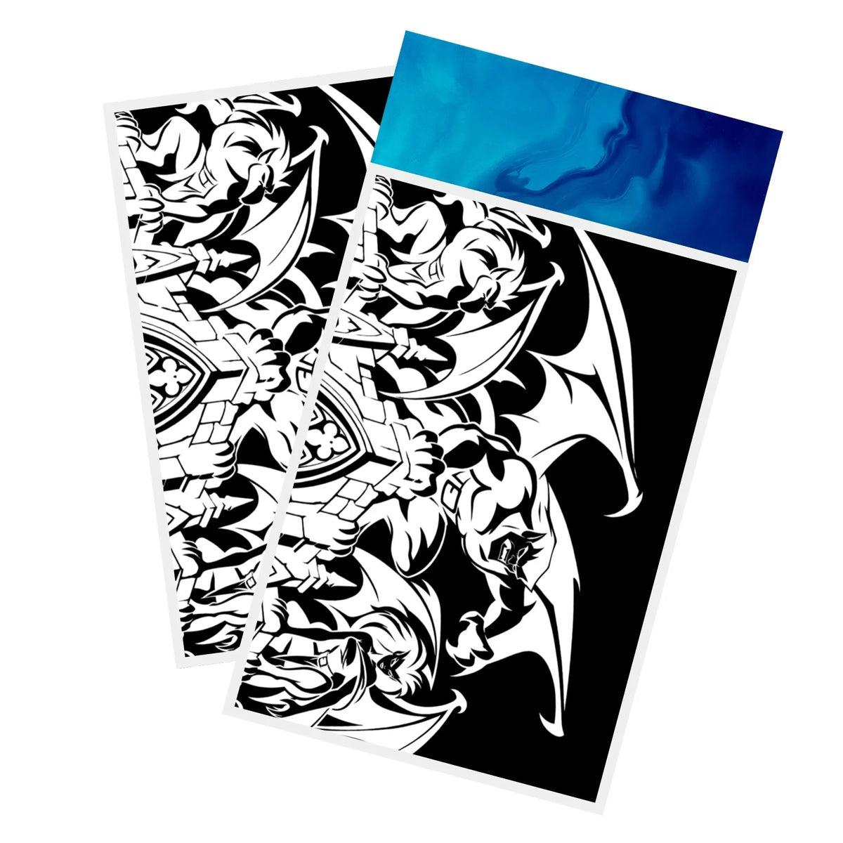 Protect and enhance your cards with our clean and crisp white border card sleeves. Featuring a minimalist design that complements any artwork, these sleeves offer a bright, timeless look. From LDB Duel. Printed with our exclusive Gargoyles design for a fresh and premium finish. Demona-anime-card-protection-standard-japanese-dragon-shield-LDB-Duel-white
