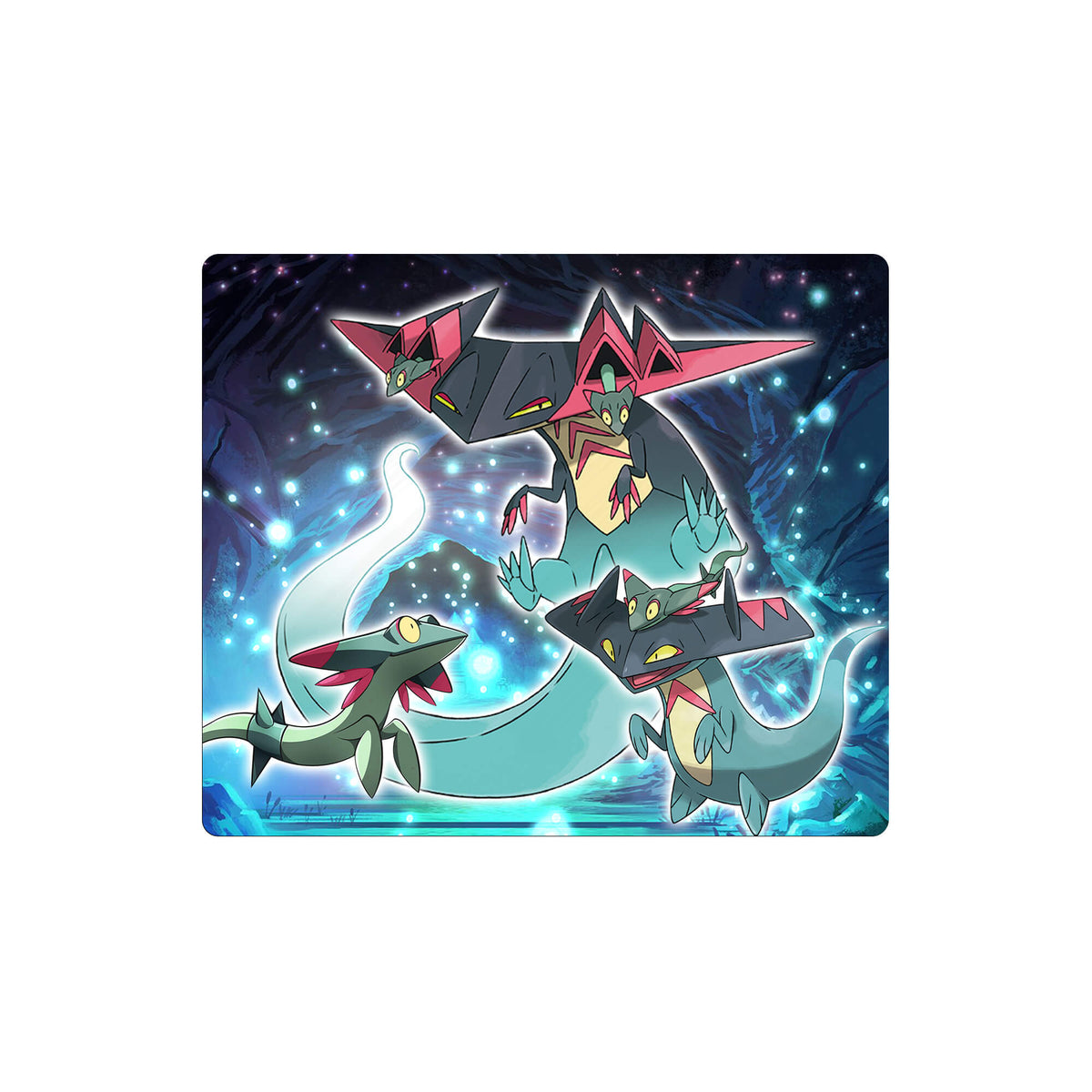 Enhance your gaming setup with our exclusive artwork Dragapult Evolutions mouse pad! Featuring a soft cloth surface for precise mouse tracking and a durable rubber base for a stable grip, this 10x8.5 inch mouse pad is the perfect blend of style and performance. Plus, it's machine washable for easy maintenance! Ghost-pokemon-yugioh-mtg-custom-artwork-premium-durable-rubber-ldb-duel