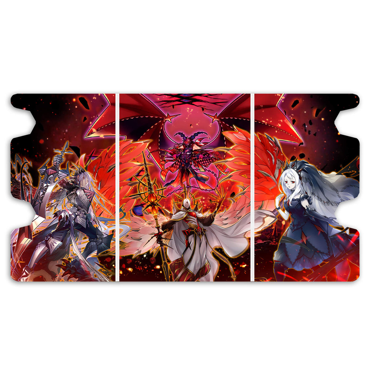 Here is the Full Lid Design of the Dramaturge of Despia Mach 3 White Deck Box. Despair-yugioh-custom-deck-portable-collector-LDB-Duel