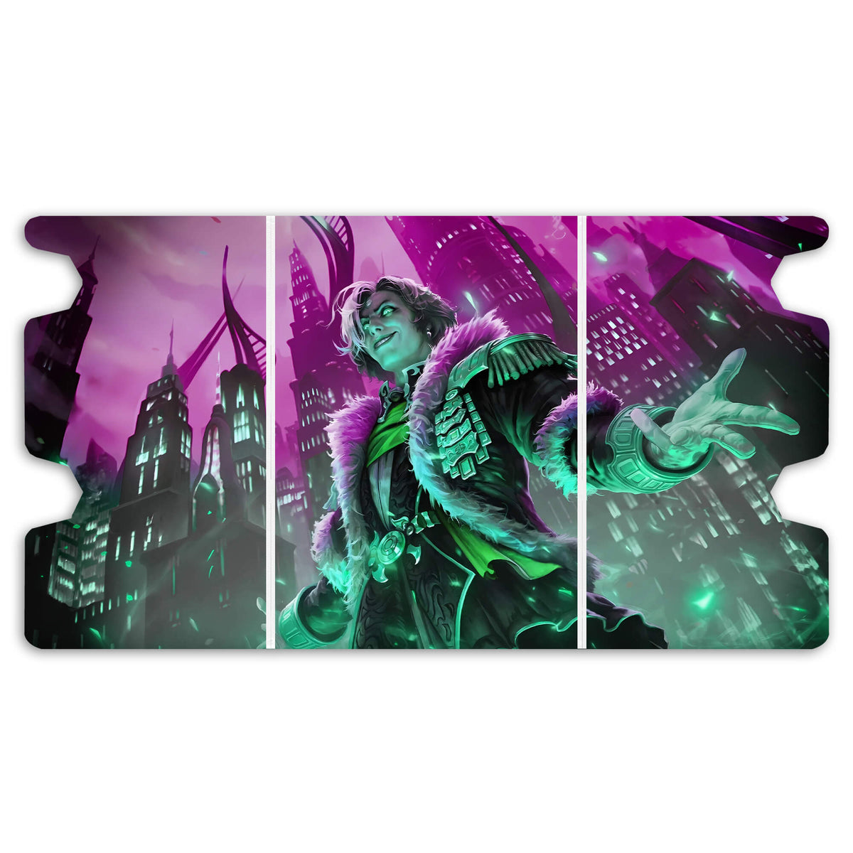 Here is the Full Lid Design of the Emet Selch, Unsundered Mach 3 White Deck Box. Polydegmons-Purgation-mtg-custom-deck-portable-collector-LDB-Duel