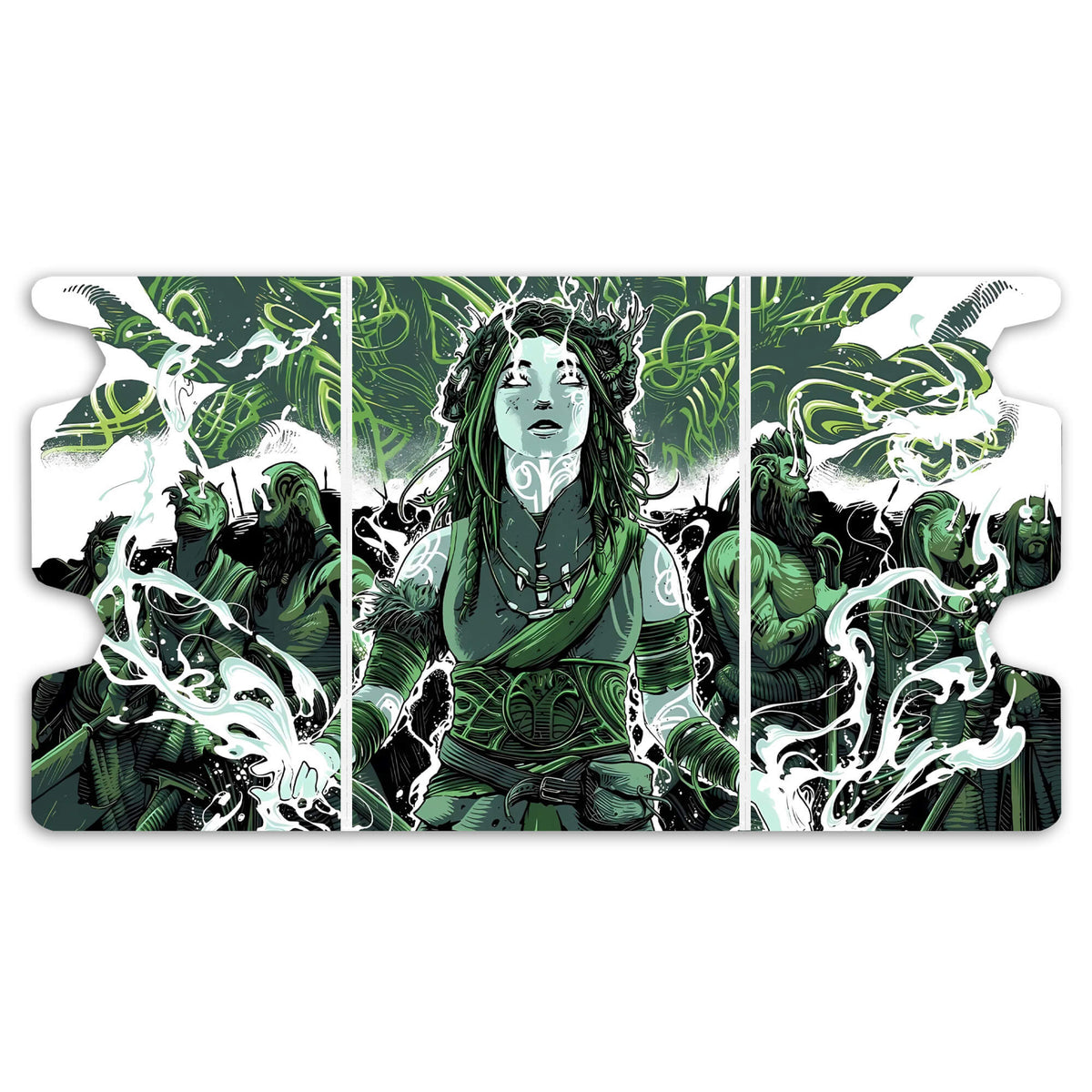 "Here is the Full Lid Design of the Esika, God of the Tree
Mach 3 White Deck Box. Legendary-Creature-mtg-custom-deck-portable-collector-LDB-Duel"