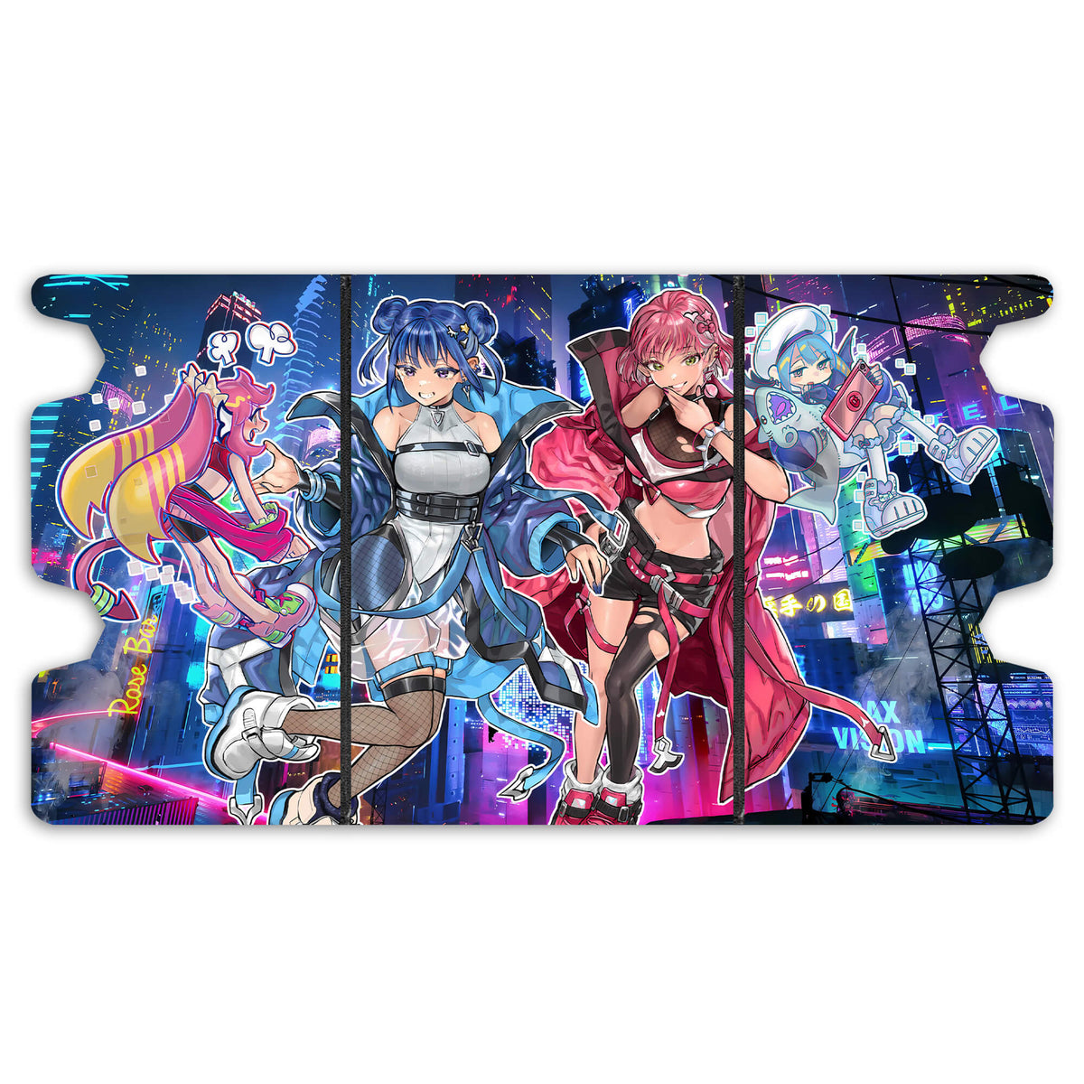 Here is the Full Lid Design of the Evil Twin Archetype Mach 3 Black Deck Box. Trouble-Sunny-yugioh-custom-art-leather-durable-LDB-Duel