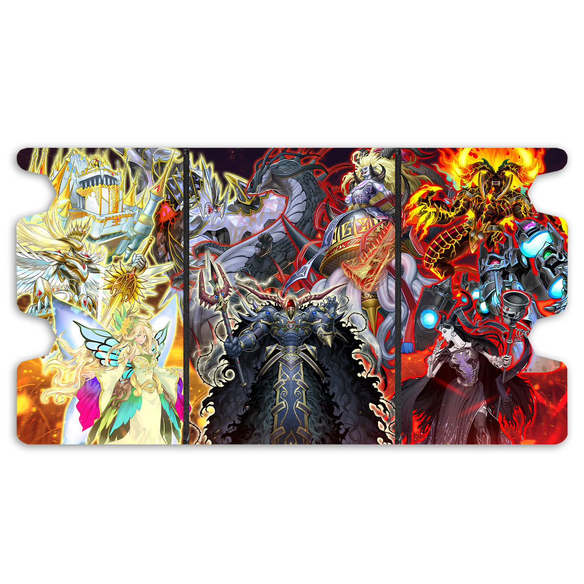 Here is the Full Lid Design of the Generaider Archetype Mach 3 Black Deck Box. Frodi-yugioh-custom-art-leather-durable-LDB-Duel