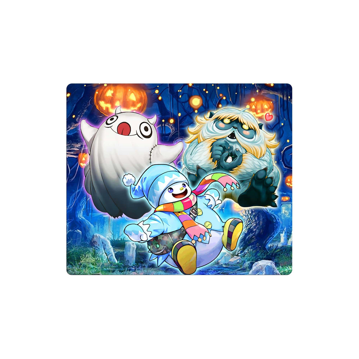 Enhance your gaming setup with our exclusive artwork Ghostrick Monsters mouse pad! Featuring a soft cloth surface for precise mouse tracking and a durable rubber base for a stable grip, this 10x8.5 inch mouse pad is the perfect blend of style and performance. Plus, it's machine washable for easy maintenance! Werewolf-yugioh-mtg-pokemon-custom-artwork-premium-durable-rubber-ldb-duel