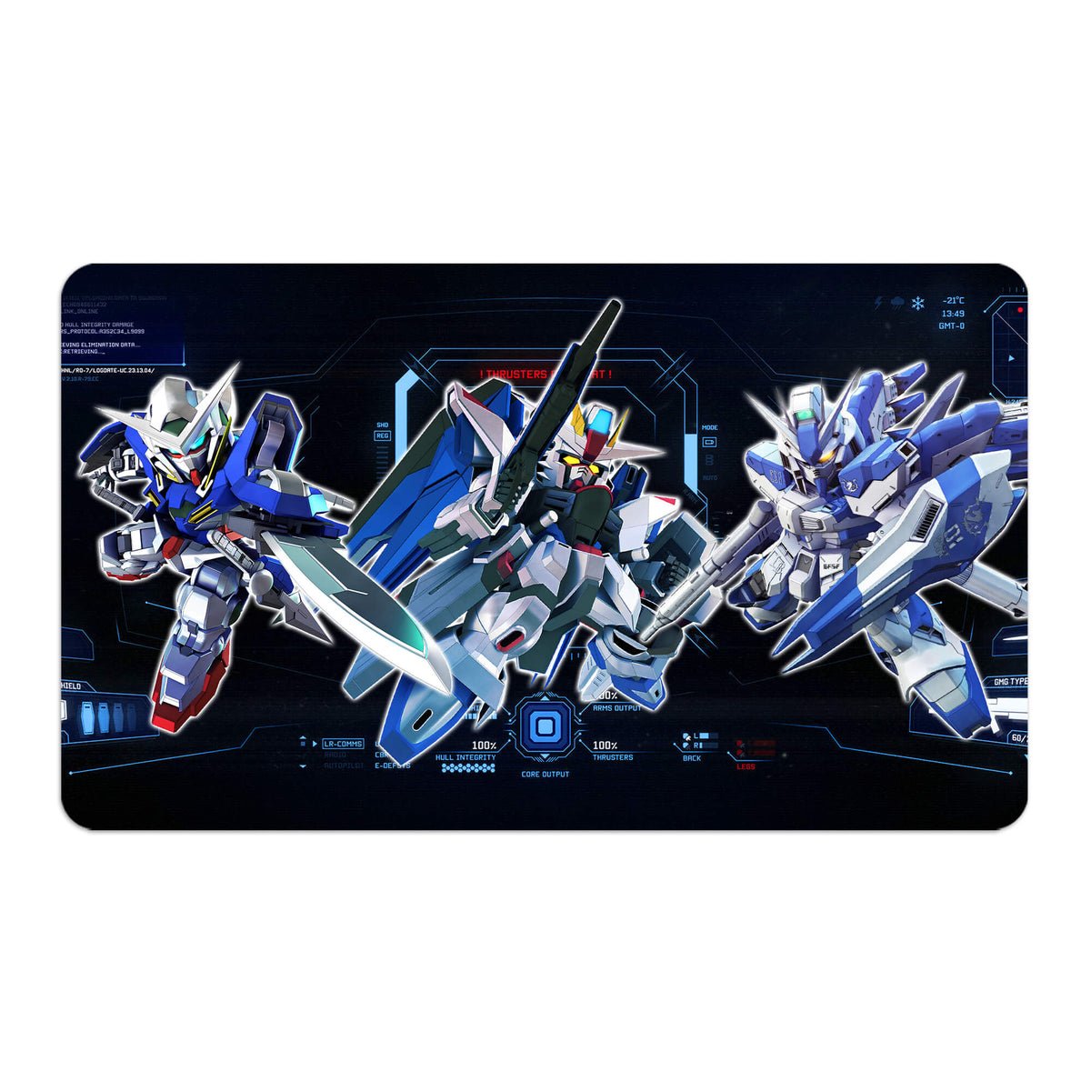 Transform your dueling experience with LDB Duel featuring our exclusive art Gundam Eternal Nexus SD playmat! Featuring a soft cloth top for smooth card movement and a durable rubber back for a secure grip, this 24x14 inch mat is machine washable and safe for cards and sleeves. Gundam-anime-custom-artwork-premium-durable-rubber-ldb-duel