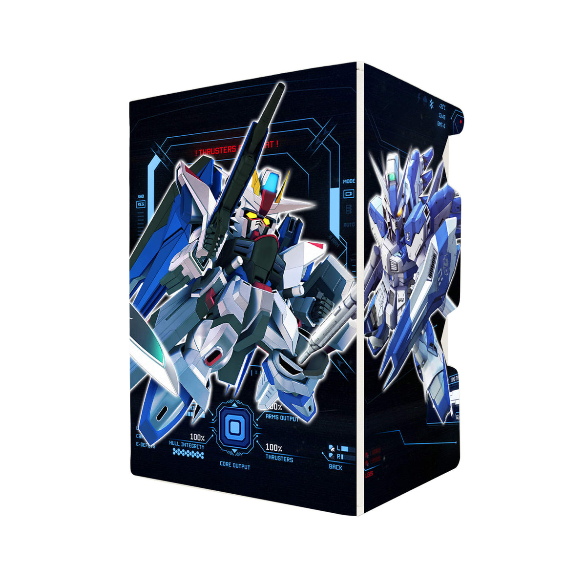 Here's another quality white deck box from LDB Duel featuring our exclusive Gundam Eternal Nexus SD art. Fits all types of trading card games, including Pokémon, Yu-Gi-Oh! and Magic The Gathering. The perfect card holder for the TCG player safely holds up to 100 double-sleeved cards. EVEN in extra thick sleeves. Comes with a pull-out dice tray. Gundam-anime-tcg-accessories-card-storage-LDB-Duel
