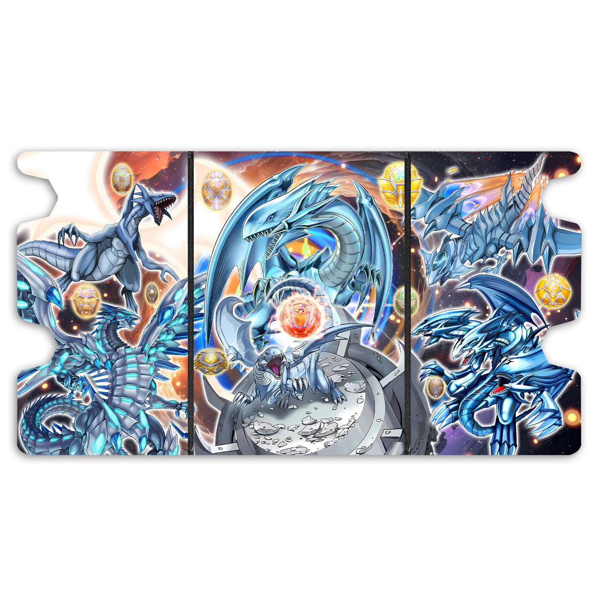 Here is the Full Lid Design of the Heratic Seals Blue Eyes White Dragon Mach 3 Black Deck Box. Seto-Kaiba-yugioh-custom-art-leather-durable-LDB-Duel
