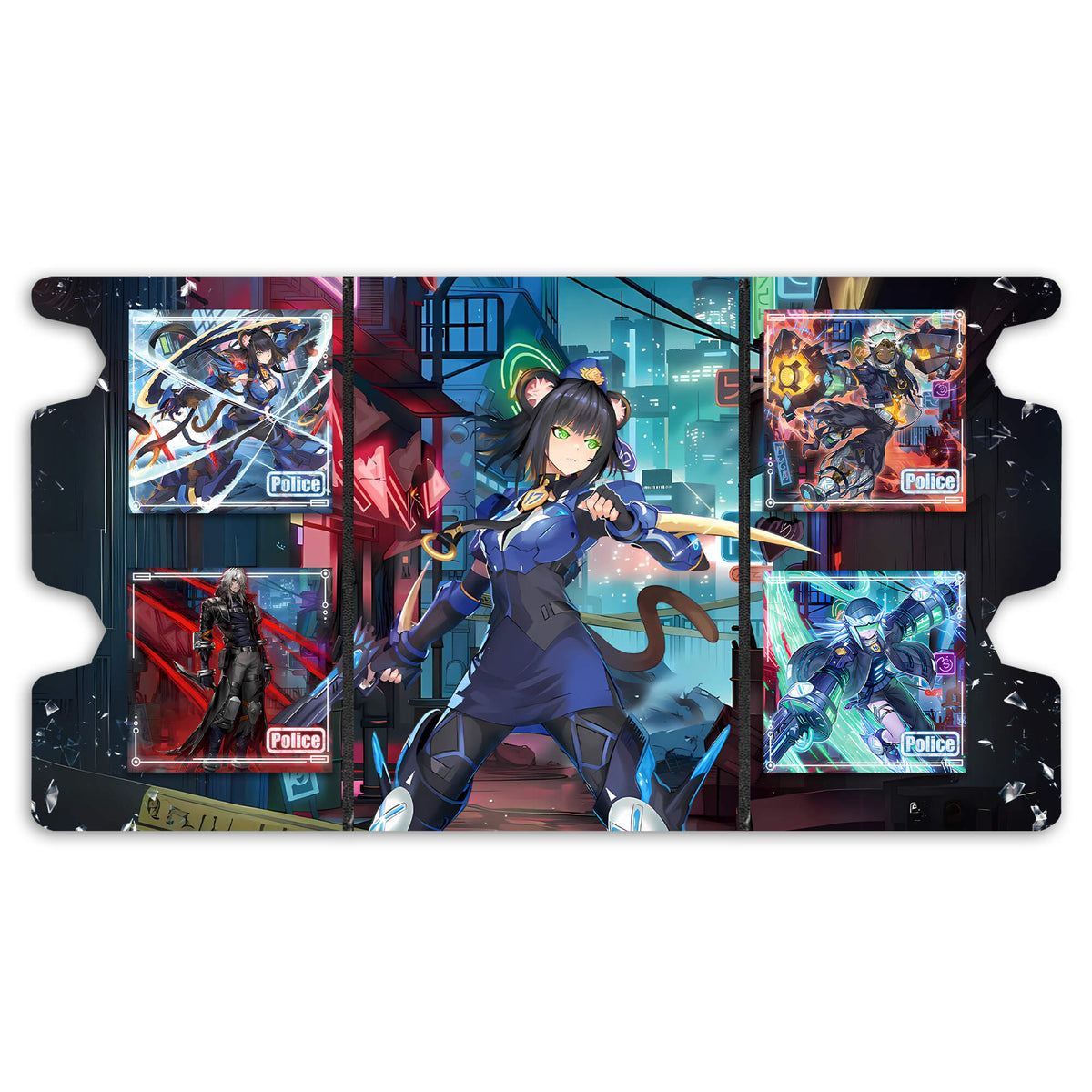 Here is the Full Lid Design of the K9 Archetype Mach 3 Black Deck Box. York-yugioh-custom-art-leather-durable-LDB-Duel