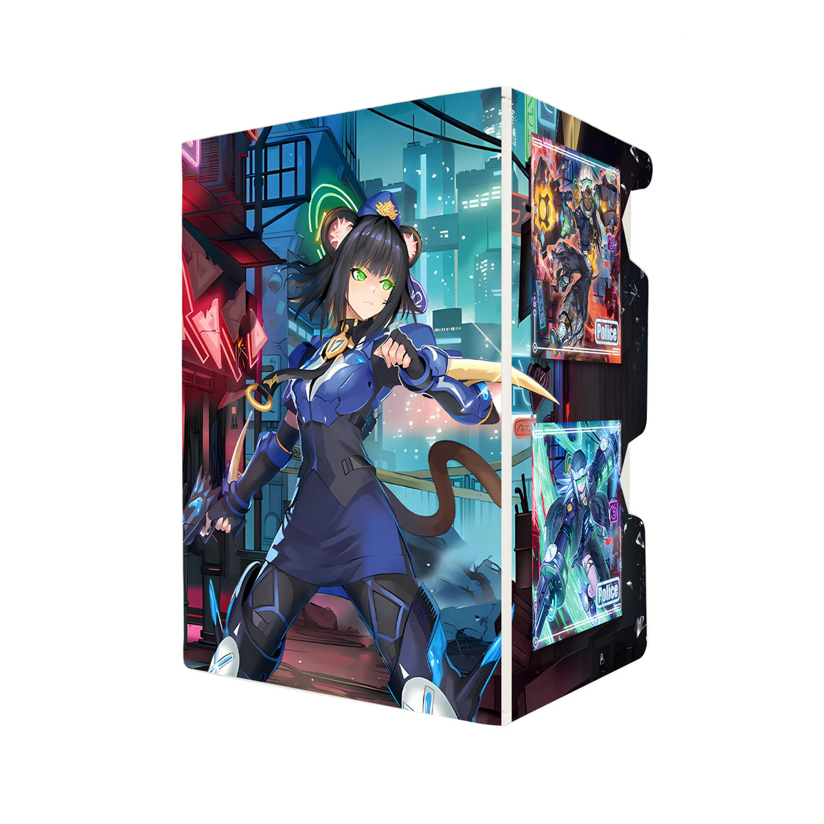 Here's another quality white deck box from LDB Duel featuring our exclusive K9 Archetype art. Fits all types of trading card games, including Pokémon, Yu-Gi-Oh! and Magic The Gathering. The perfect card holder for the TCG player safely holds up to 100 double-sleeved cards. EVEN in extra thick sleeves. Comes with a pull-out dice tray. Lanturn-ygo-magic-digimon-card-protector-gaming-accesories-LDB-Duel