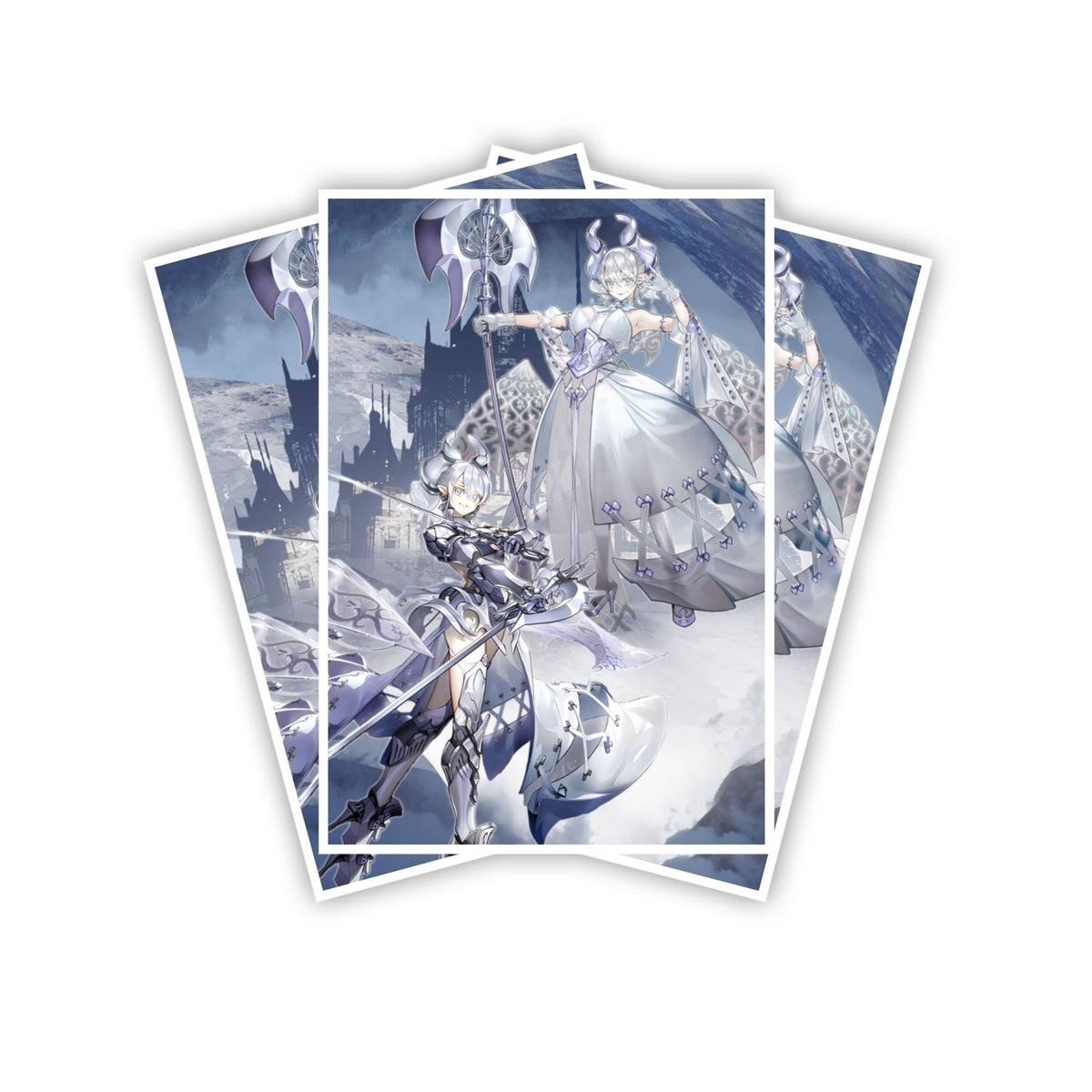 Protect and enhance your cards with our clean and crisp white border card sleeves. Featuring a minimalist design that complements any artwork, these sleeves offer a bright, timeless look. From LDB Duel. Printed with our exclusive Lady Labrynth of the Silver Castle design for a fresh and premium finish. Labrynth-yugioh-mtg-pokemon-card-protection-standard-japanese-dragon-shield-LDB-Duel-white