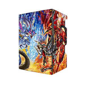 The battle of Ice and Fire Dragon. - Duel Monster - Deck Box - Faux Leather - Magnetic Snap - yugioh gx - yugioh zexal - yugioh 5ds - yugioh Arc-v , yugioh sevens - yugioh vrains