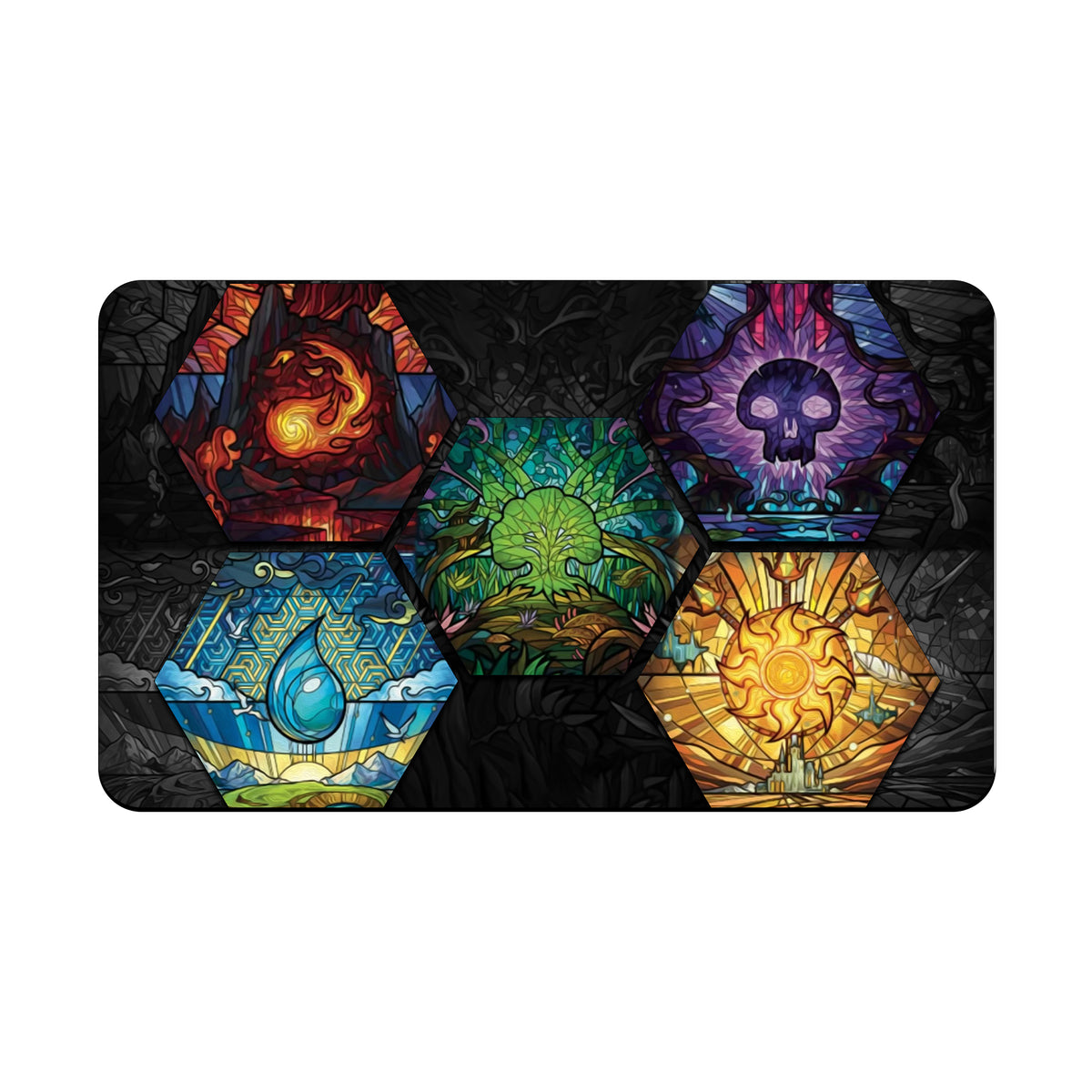 Transform your dueling experience with our exclusive art Magic The Gathering Elements playmat from LDB Duel! Featuring a soft cloth top for smooth card movement and a durable rubber back for a secure grip, this 24x14 inch mat is machine washable and safe for cards and sleeves. Magic-yugioh-mtg-pokemon-custom-artwork-premium-durable-rubber-ldb-duel