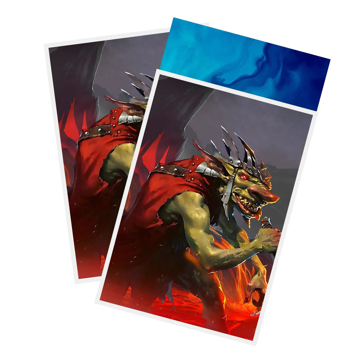 Protect and enhance your cards with our clean and crisp white border card sleeves. Featuring a minimalist design that complements any artwork, these sleeves offer a bright, timeless look. From LDB Duel. Printed with our exclusive Krenko, Mob Boss design for a fresh and premium finish. Goblin-mtg-card-protection-standard-japanese-dragon-shield-LDB-Duel-white