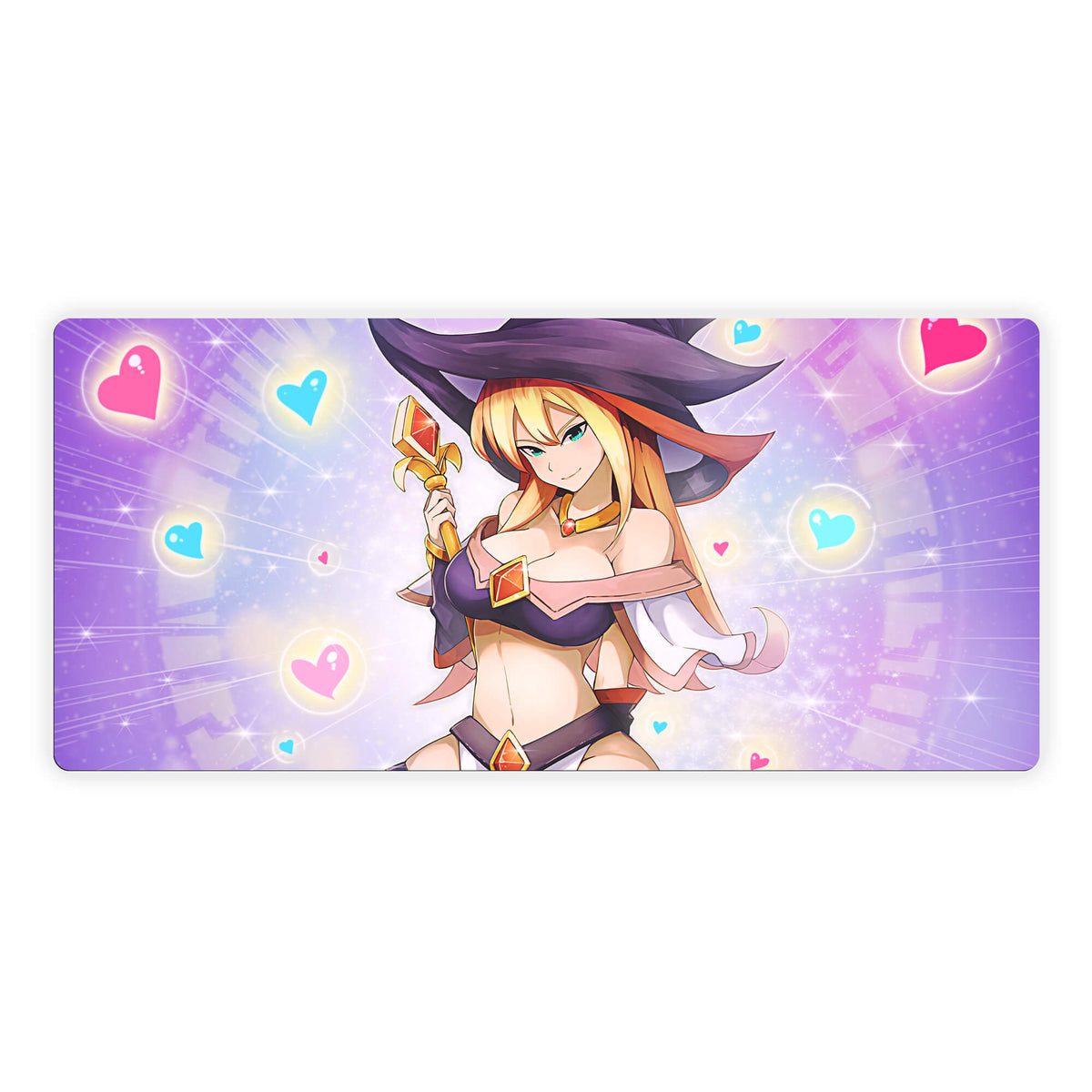 Elevate your gaming experience with LDB Duel featuring our exclusive Magician Girl mouse pad! Crafted with a smooth cloth surface for unparalleled mouse accuracy and a non-slip rubber base for rock-solid stability, this 35x16-inch masterpiece combines stunning design with top-tier functionality. And with its machine-washable build, keeping it clean is a breeze!Dark-Magician-yugioh-mtg-pokemon-custom-artwork-premium-durable-rubber-ldb-duel