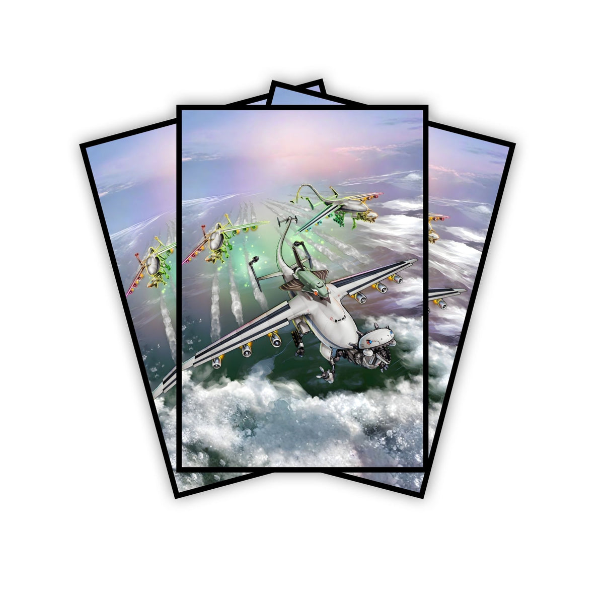 Enhance your cards with our elegant black border card sleeves, featuring a sleek, sophisticated design for a bold, modern aesthetic. From LDB Duel. Perfect for showcasing your collection, these sleeves are printed with our exclusive Mecha Phantom Beast Dracossack design. Dracossack-yugioh-mtg-pokemon-card-protection-standard-japanese-dragon-shield-LDB-Duel-black