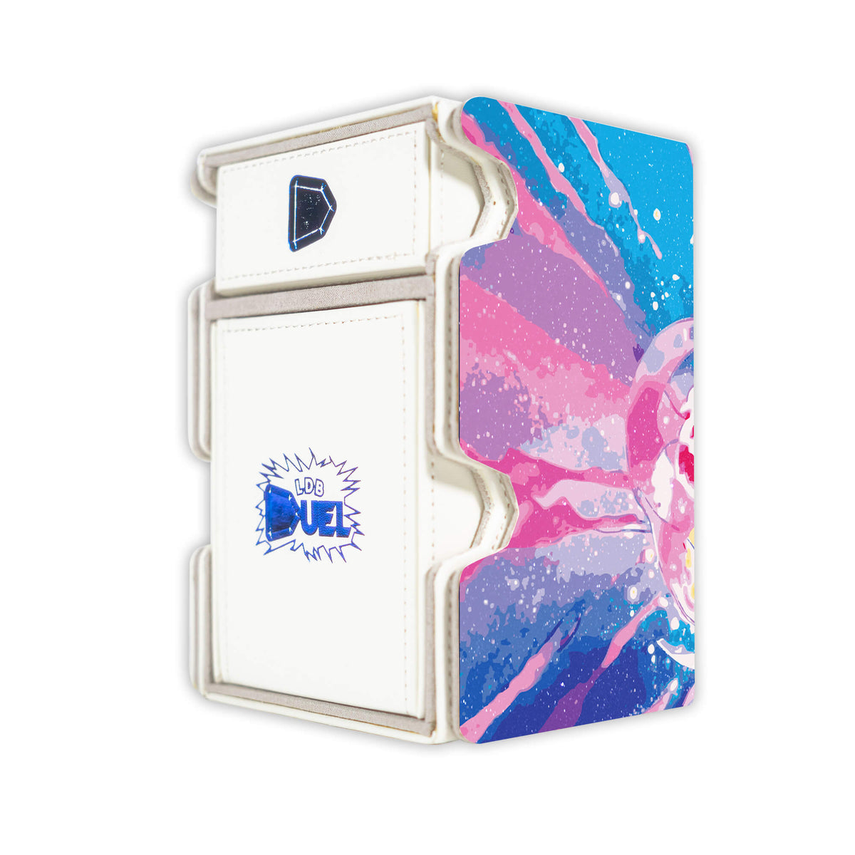 Here is the Right View of the Mega Dragonite Mach 3 White Deck Box. Dragonair-pokemon-deck-tray-dice-tray-LDB-Duel