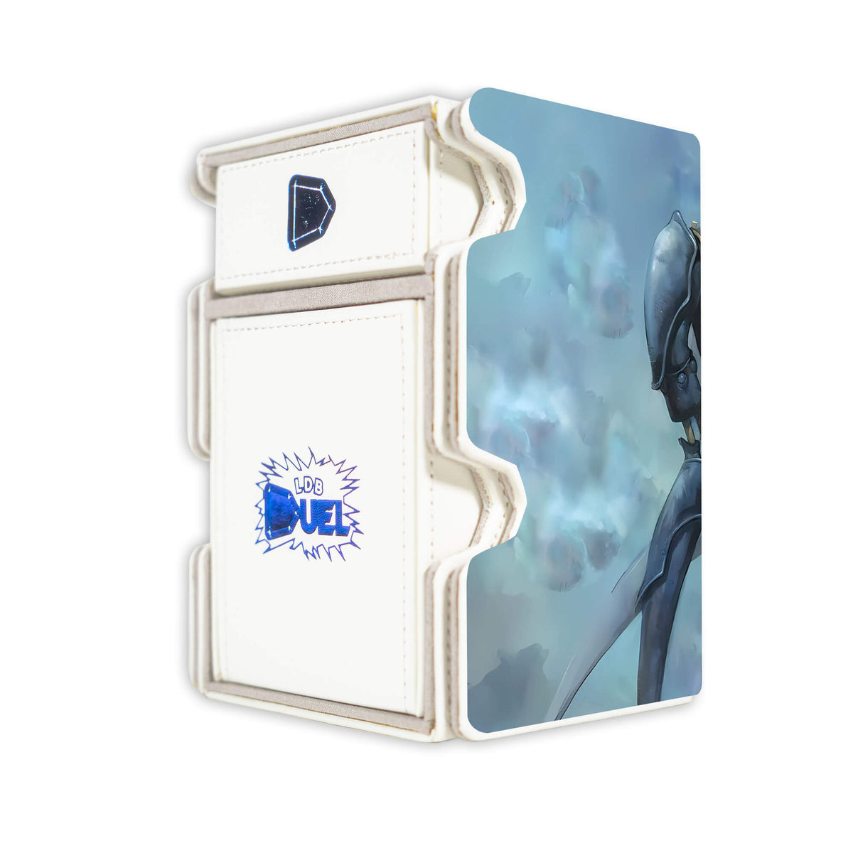 Here is the Right View of the Memnarch Mach 3 White Deck Box. Control-Magic-yugioh-deck-tray-dice-tray-LDB-Duel