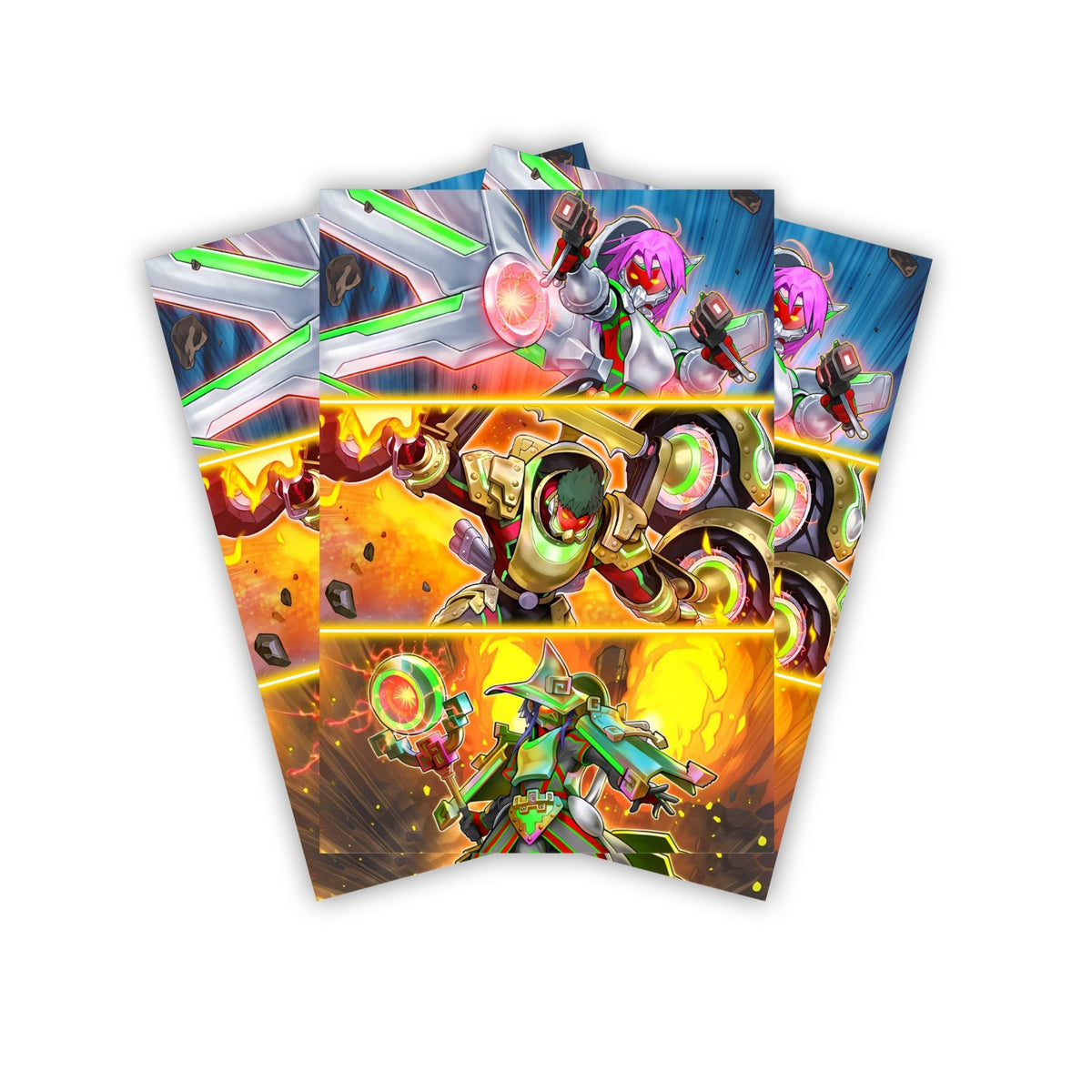 Keep your cards safe and stylish with our borderless card sleeves. Designed edge-to-edge to showcase your artwork, they offer a sleek, modern aesthetic. From LDB Duel, printed with the exclusive Metalfoes Archetype design for a fresh, premium feel.Metalfoes-yugioh-mtg-pokemon-card-protection-standard-japanese-dragon-shield-LDB-Duel-borderless