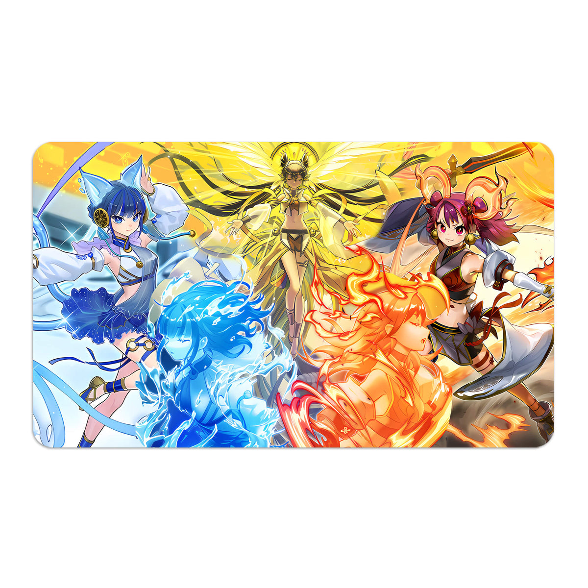 Transform your dueling experience with LDB Duel featuring our exclusive art Mikanko Kagura Archetype playmat! Featuring a soft cloth top for smooth card movement and a durable rubber back for a secure grip, this 24x14 inch mat is machine washable and safe for cards and sleeves. Uzuhime-yugioh-mtg-pokemon-custom-artwork-premium-durable-rubber-ldb-duel