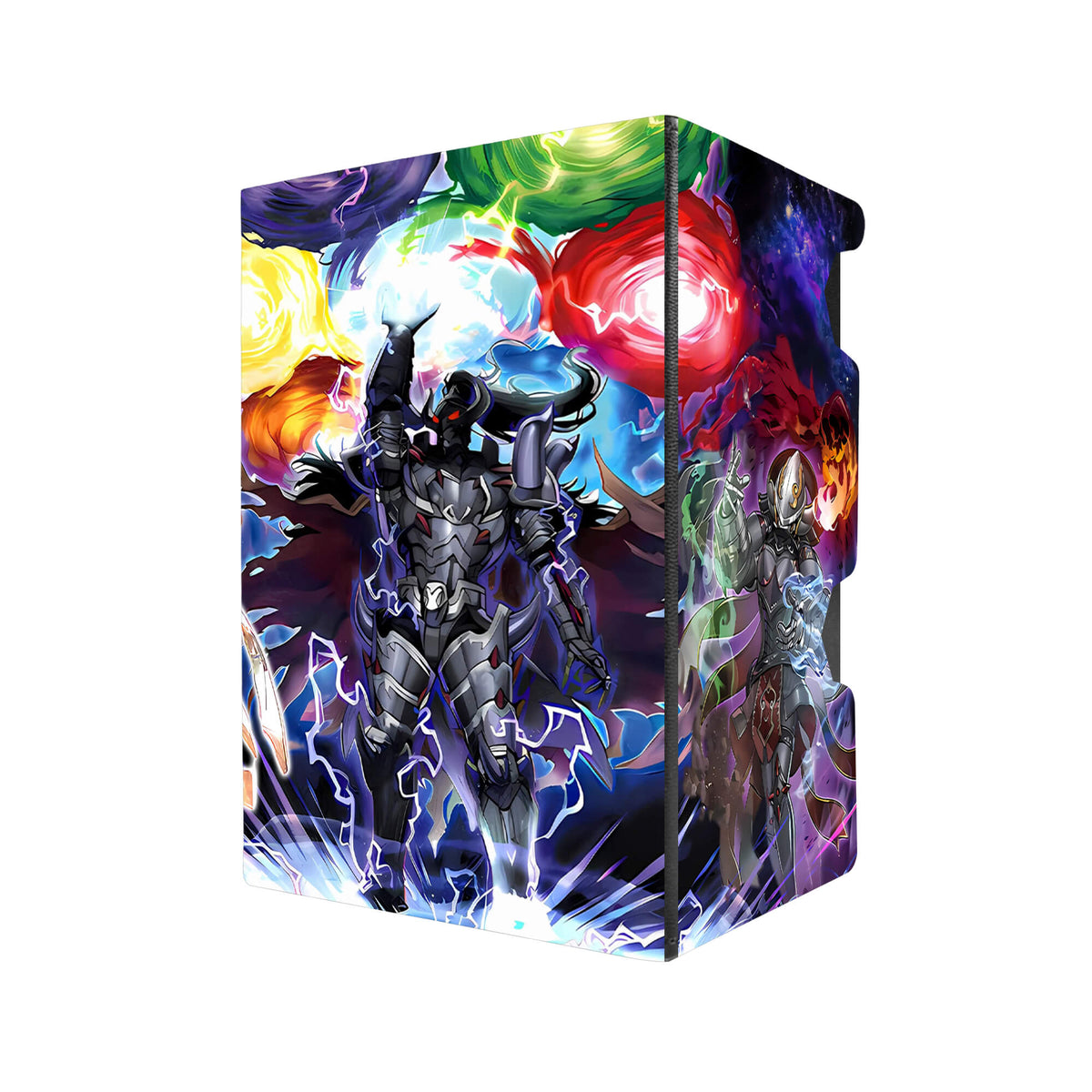 Here's another quality black deck box from LDB Duel featuring our exclusive Monarch art. Fits all types of trading card games, including Pokémon, Yu-Gi-Oh! and Magic The Gathering. The perfect card holder for the TCG player safely holds up to 100 double-sleeved cards. EVEN in extra thick sleeves. Comes with a pull-out dice tray. Sylvio-yugioh-tcg-accessories-card-storage-LDB-Duel