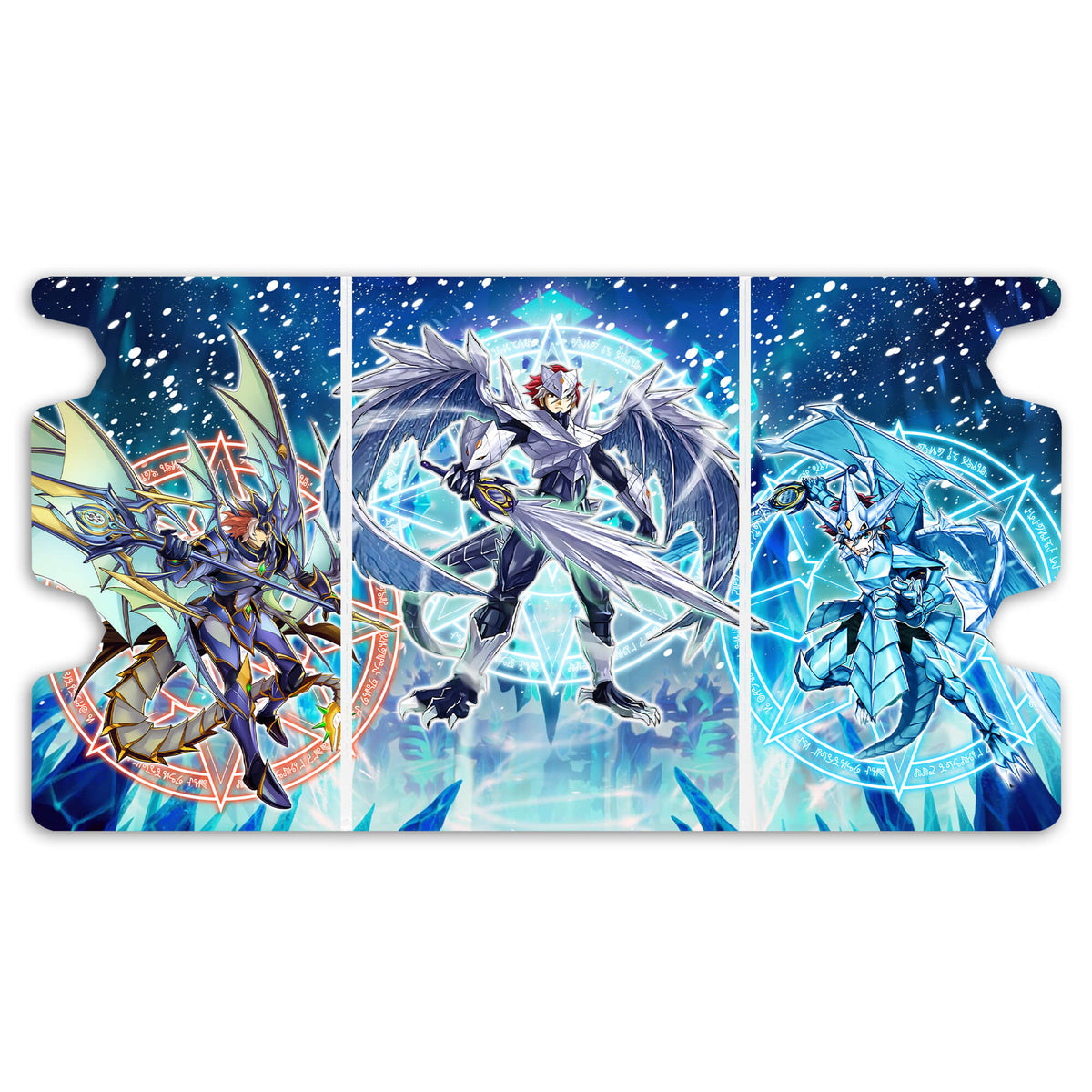 Here is the Full Lid Design of the Nekroz Archetype Mach 3 White Deck Box. Necroth-yugioh-custom-deck-portable-collector-LDB-Duel