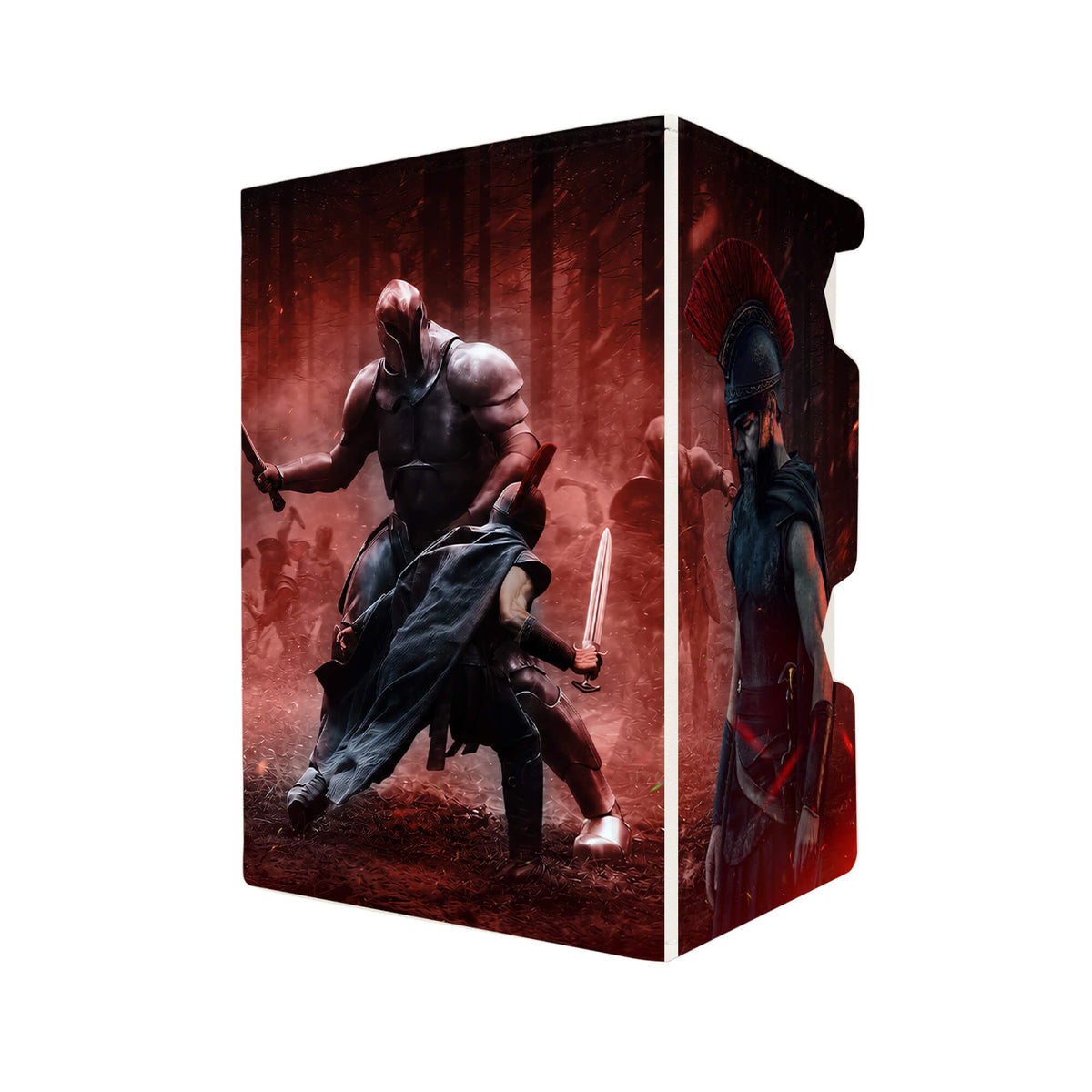 Here's another quality white deck box from LDB Duel featuring our exclusive Odysseus art. Fits all types of trading card games, including Pokémon, Yu-Gi-Oh! and Magic The Gathering. The perfect card holder for the TCG player safely holds up to 100 double-sleeved cards. EVEN in extra thick sleeves. Comes with a pull-out dice tray. Matt-Damon-anime-tcg-accessories-card-storage-LDB-Duel