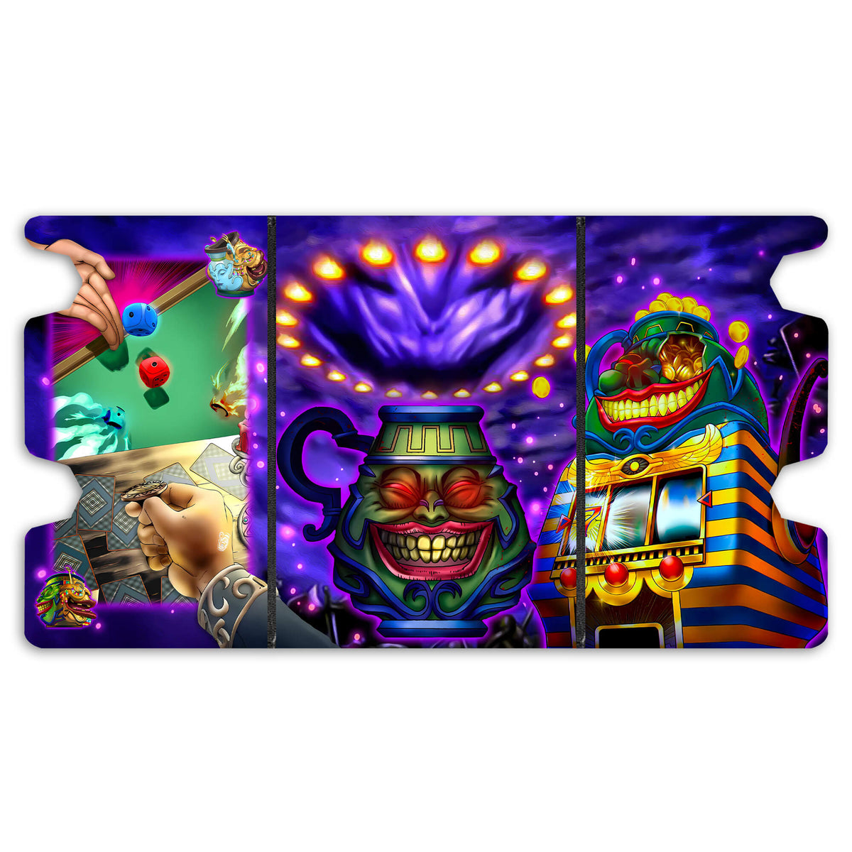 Here is the Full Lid Design of the Pot of Greed Mach 3 Black Deck Box. Benevolence-yugioh-custom-art-leather-durable-LDB-Duel