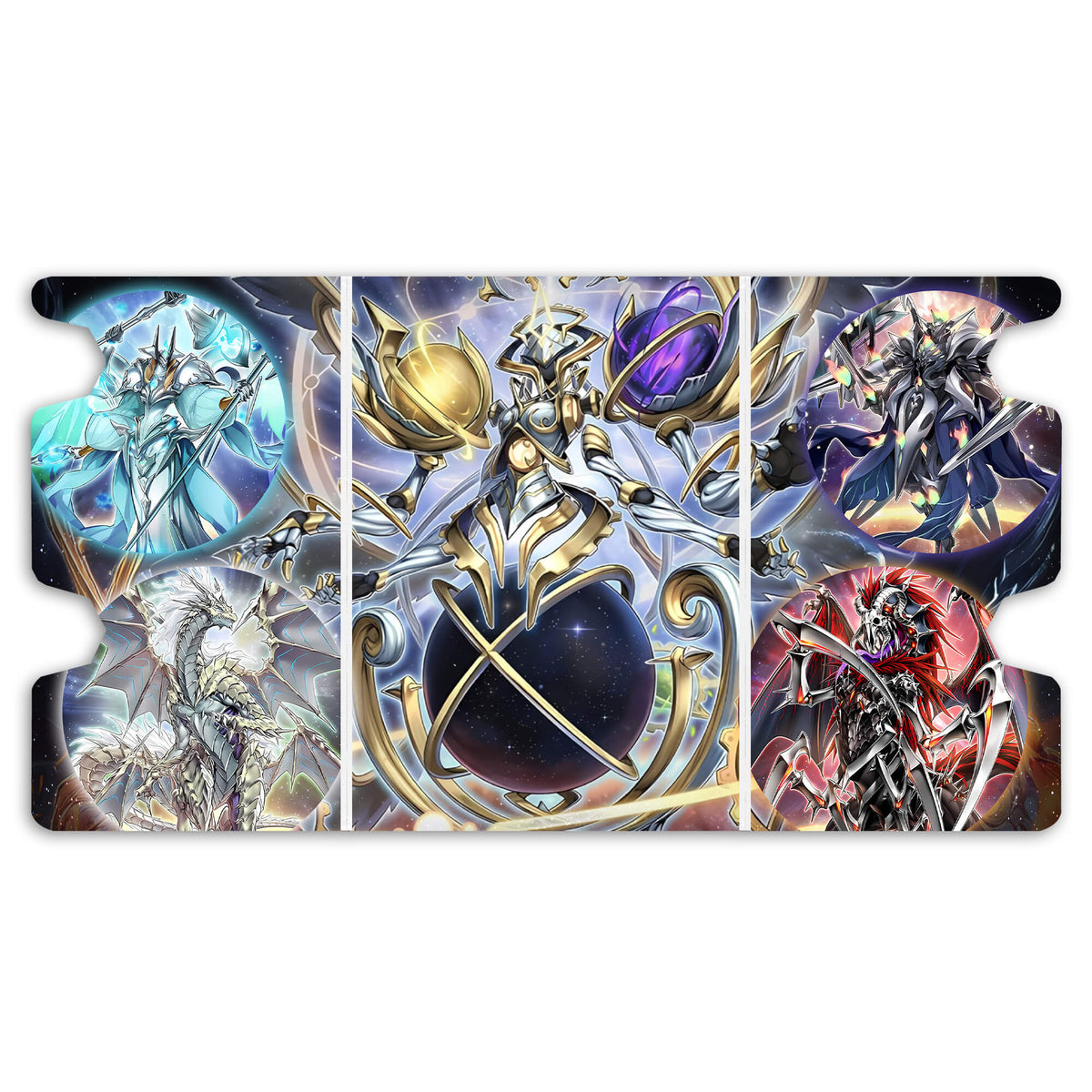 Here is the Full Lid Design of the Regenesis Archetype Mach 3 White Deck Box. God-Deuteronomion-yugioh-custom-deck-portable-collector-LDB-Duel
