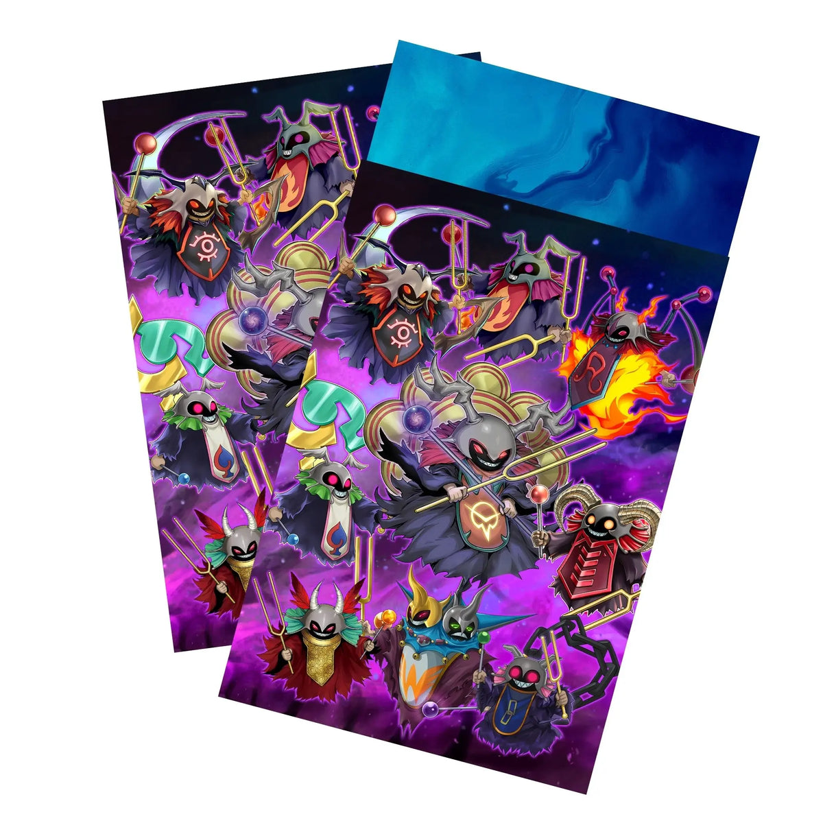 Keep your cards safe and stylish with our borderless card sleeves. Designed edge-to-edge to showcase your artwork, they offer a sleek, modern aesthetic. From LDB Duel, printed with the exclusive Resonator Archetype design for a fresh, premium feel.Dark-yugioh-card-protection-standard-japanese-dragon-shield-LDB-Duel-borderless