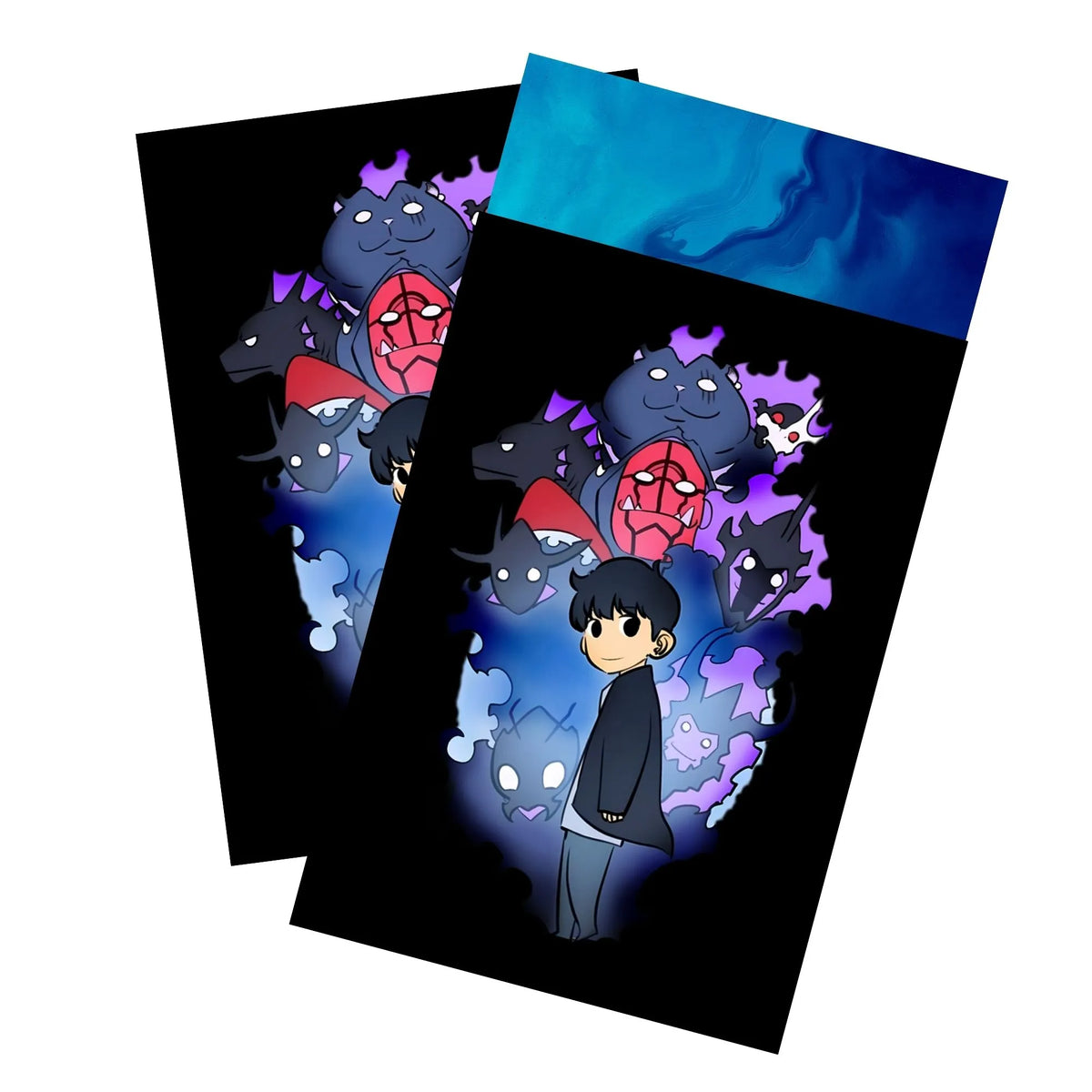 Enhance your cards with our elegant black border card sleeves, featuring a sleek, sophisticated design for a bold, modern aesthetic. From LDB Duel. Perfect for showcasing your collection, these sleeves are printed with our exclusive Monarch design. Zaborg-yugioh-card-protection-standard-japanese-dragon-shield-LDB-Duel-black