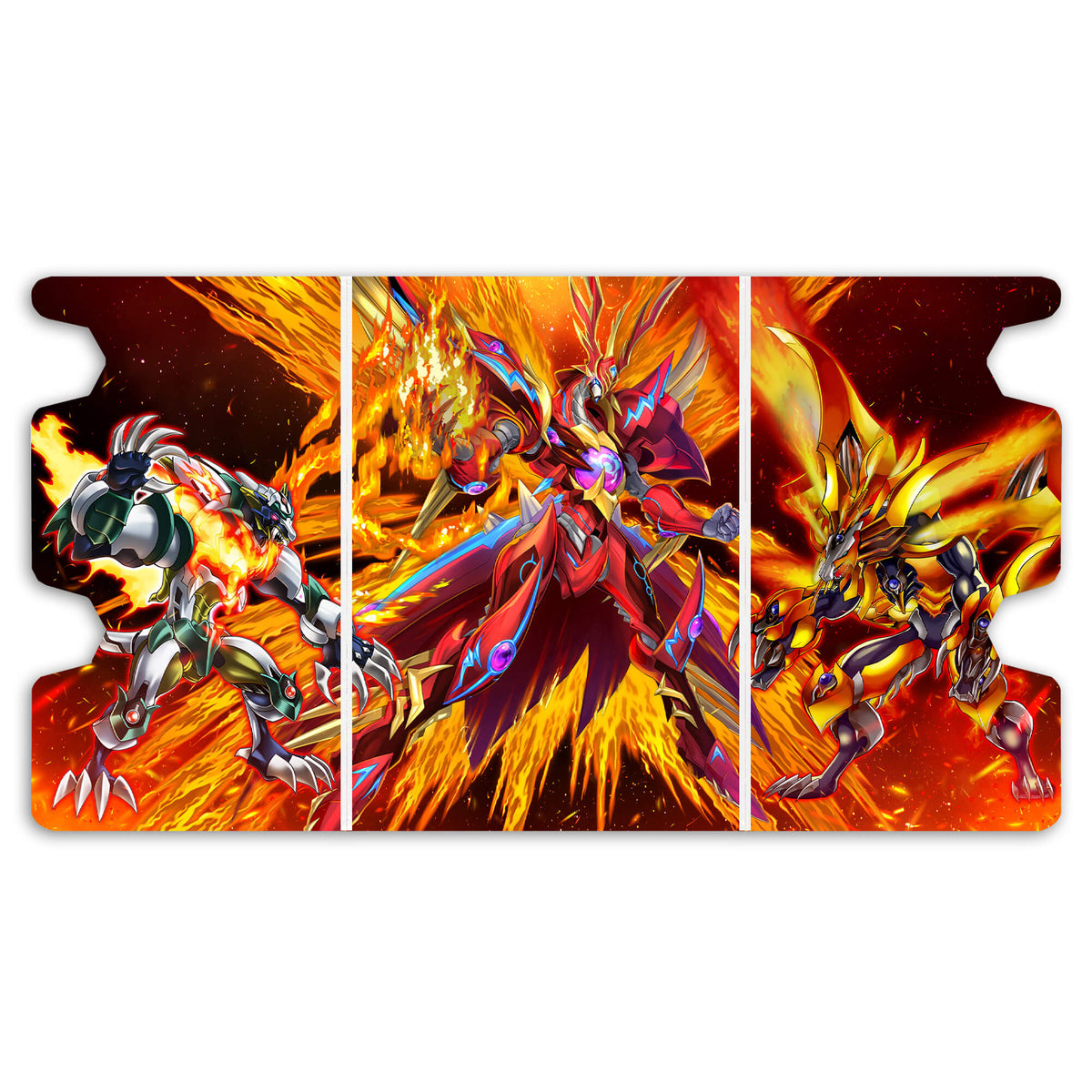 Here is the Full Lid Design of the Salamangreat Raging Phoenix Mach 3 White Deck Box. Balelynx-yugioh-custom-deck-portable-collector-LDB-Duel