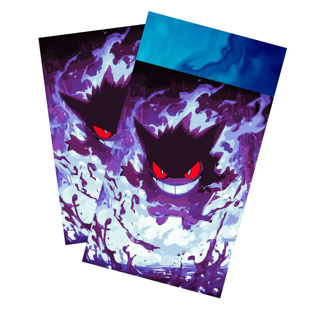 Keep your cards safe and stylish with our borderless card sleeves. Designed edge-to-edge to showcase your artwork, they offer a sleek, modern aesthetic. From LDB Duel, printed with the exclusive Shadow Gengar design for a fresh, premium feel.Gengar-pokemon-anime-yugioh-mtg-card-protection-standard-japanese-dragon-shield-LDB-Duel-borderless