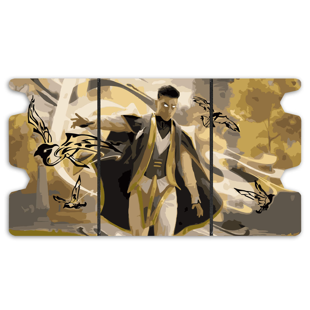 Here is the Full Lid Design of the Silverquill Influence Mach 3 Black Deck Box. Decesive-Mentor-mtg-custom-art-leather-durable-LDB-Duel