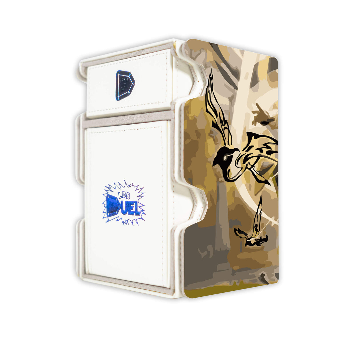 Here is the Right View of the Silverquill Influence Mach 3 White Deck Box. Decesive-Mentor-mtg-deck-tray-dice-tray-LDB-Duel