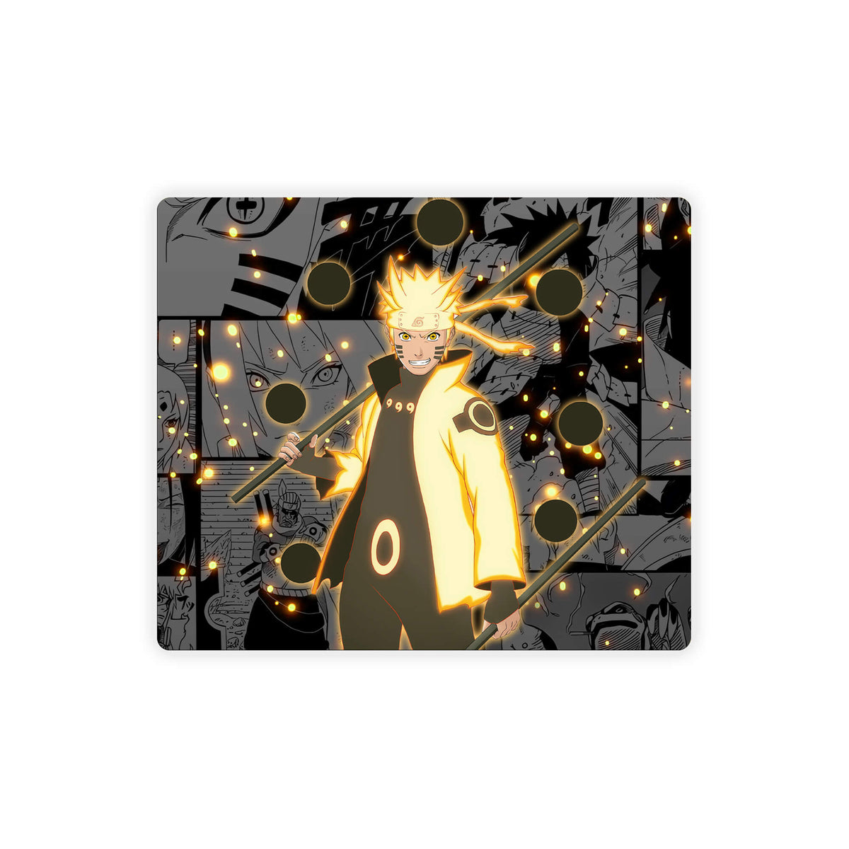 Enhance your gaming setup with our exclusive artwork Six Paths Sage Mode mouse pad! Featuring a soft cloth surface for precise mouse tracking and a durable rubber base for a stable grip, this 10x8.5 inch mouse pad is the perfect blend of style and performance. Plus, it's machine washable for easy maintenance! Ninjutsu-anime-yugioh-mtg-pokemon-custom-artwork-premium-durable-rubber-ldb-duel
