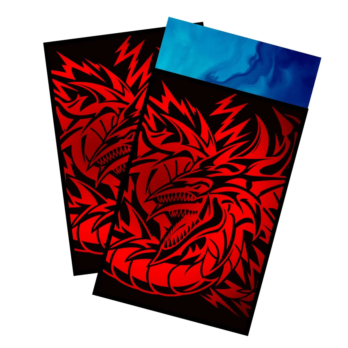 Enhance your cards with our elegant black border card sleeves, featuring a sleek, sophisticated design for a bold, modern aesthetic. From LDB Duel. Perfect for showcasing your collection, these sleeves are printed with our exclusive Sky Dragon of Osiris design. Egyptian-God-yugioh-card-protection-standard-japanese-dragon-shield-LDB-Duel-black