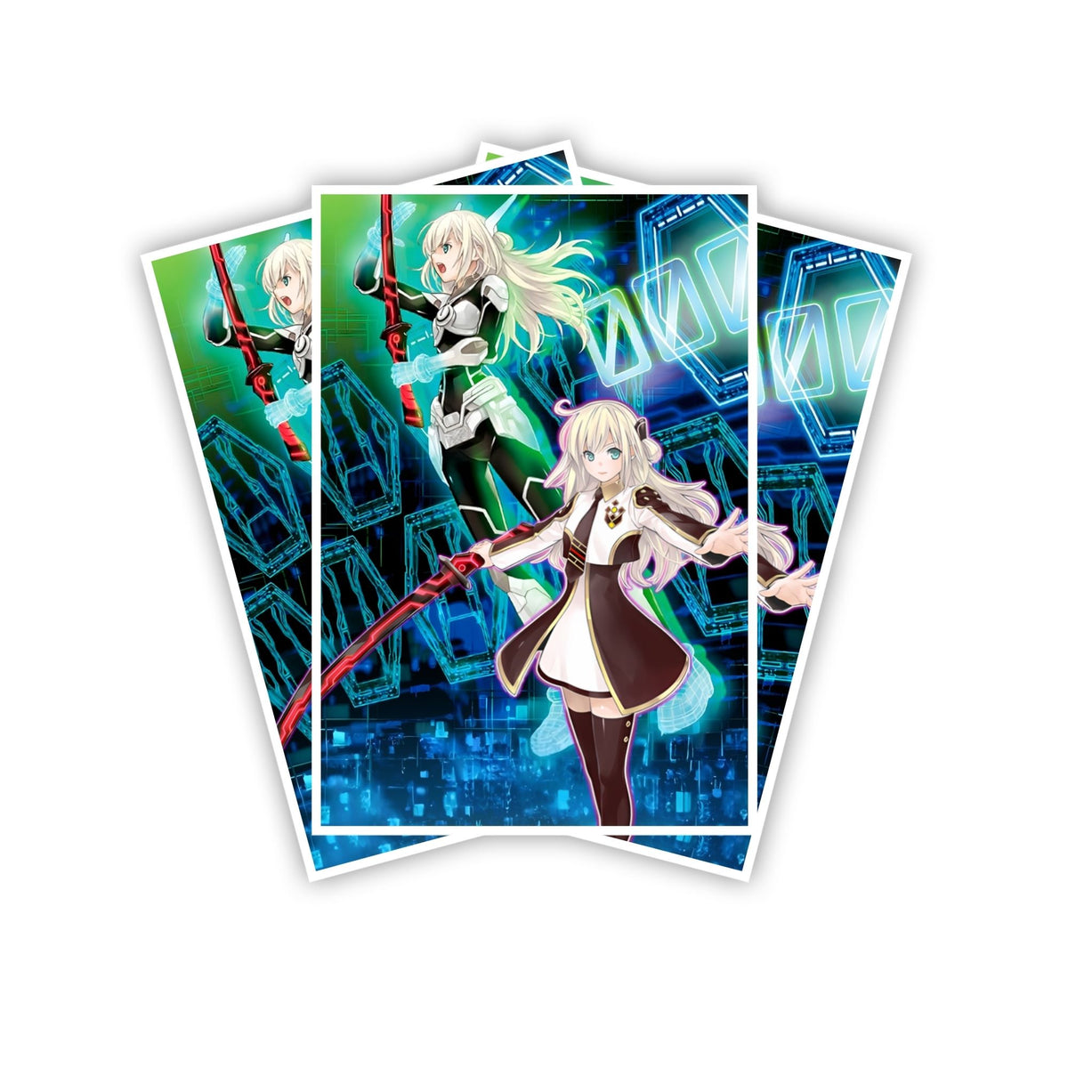 Protect and enhance your cards with our clean and crisp white border card sleeves. Featuring a minimalist design that complements any artwork, these sleeves offer a bright, timeless look. From LDB Duel. Printed with our exclusive Sky Striker Ace - Raye design for a fresh and premium finish. Sky-Striker-yugioh-mtg-pokemon-card-protection-standard-japanese-dragon-shield-LDB-Duel-white