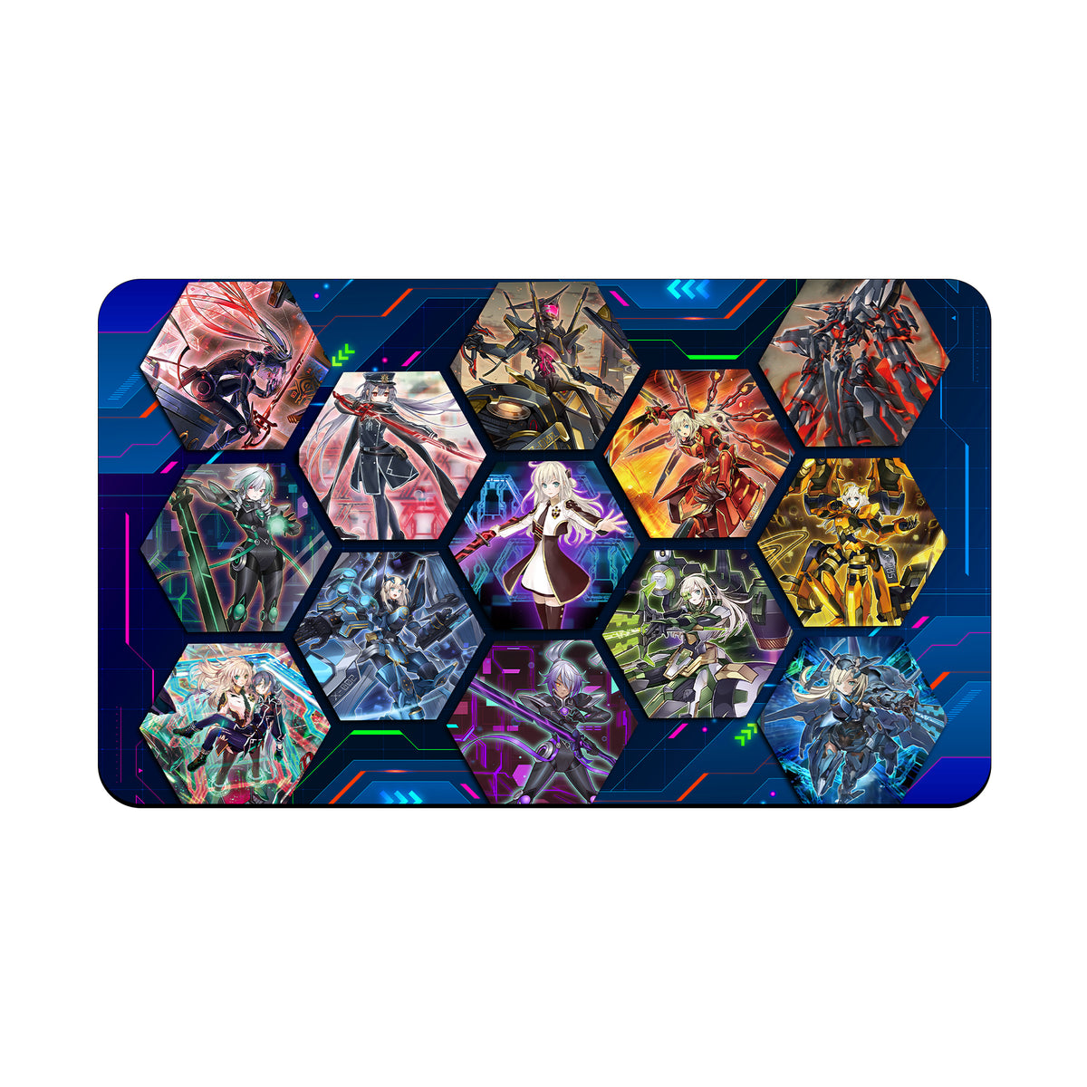 Transform your dueling experience with our exclusive art Sky Striker Archetype playmat from LDB Duel! Featuring a soft cloth top for smooth card movement and a durable rubber back for a secure grip, this 24x14 inch mat is machine washable and safe for cards and sleeves. Ace-Shizuku-yugioh-mtg-pokemon-custom-artwork-premium-durable-rubber-ldb-duel