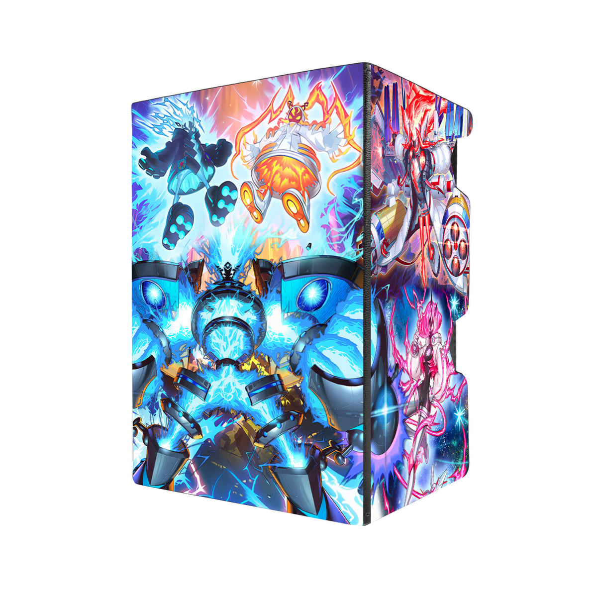 Here's another quality black deck box from LDB Duel featuring our exclusive Spright Archetype art. Fits all types of trading card games, including Pokémon, Yu-Gi-Oh! and Magic The Gathering. The perfect card holder for the TCG player safely holds up to 100 double-sleeved cards. EVEN in extra thick sleeves. Comes with a pull-out dice tray. Spright-yugioh-tcg-accessories-card-storage-LDB-Duel